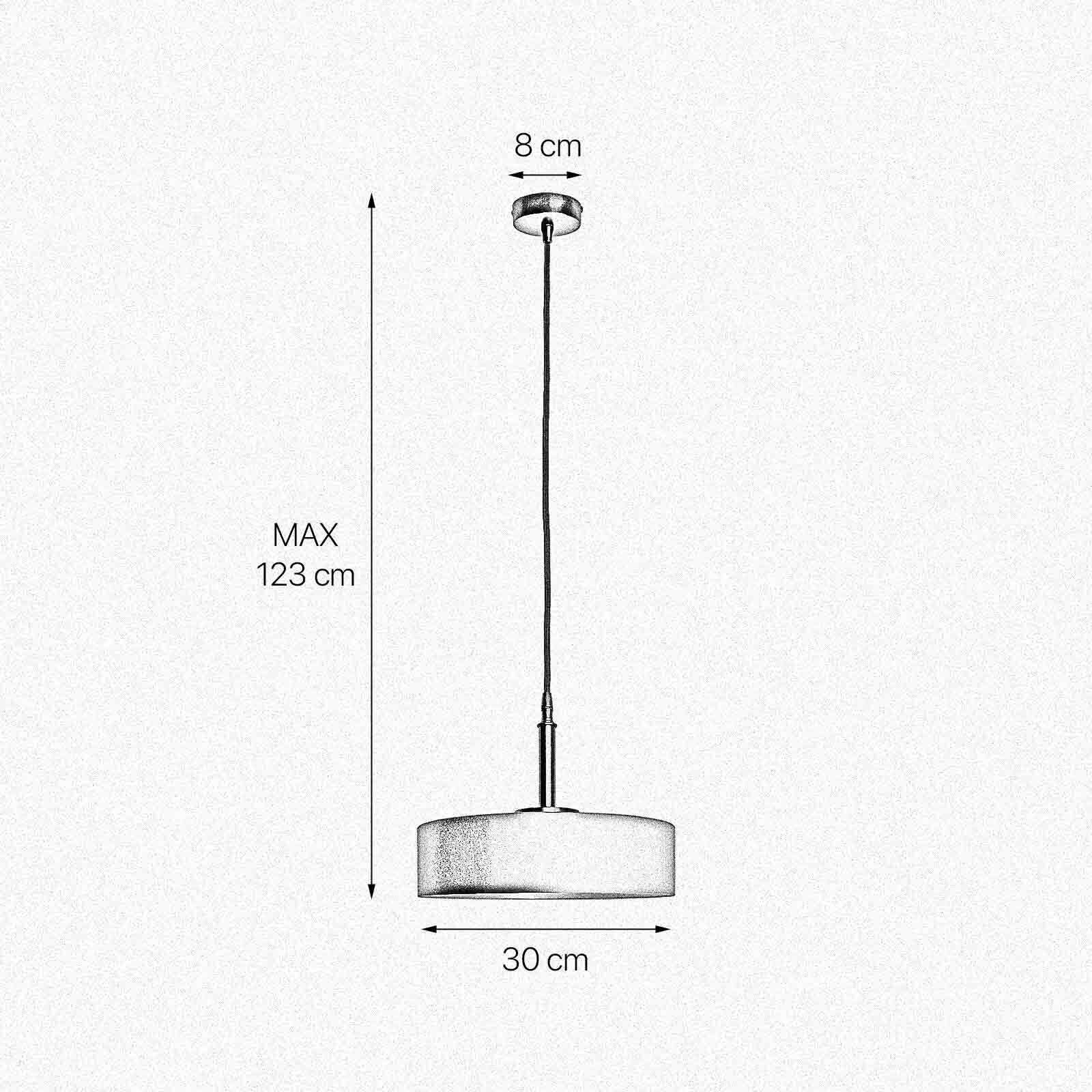Suspension noir or E27 Ø 30 cm laiton fer