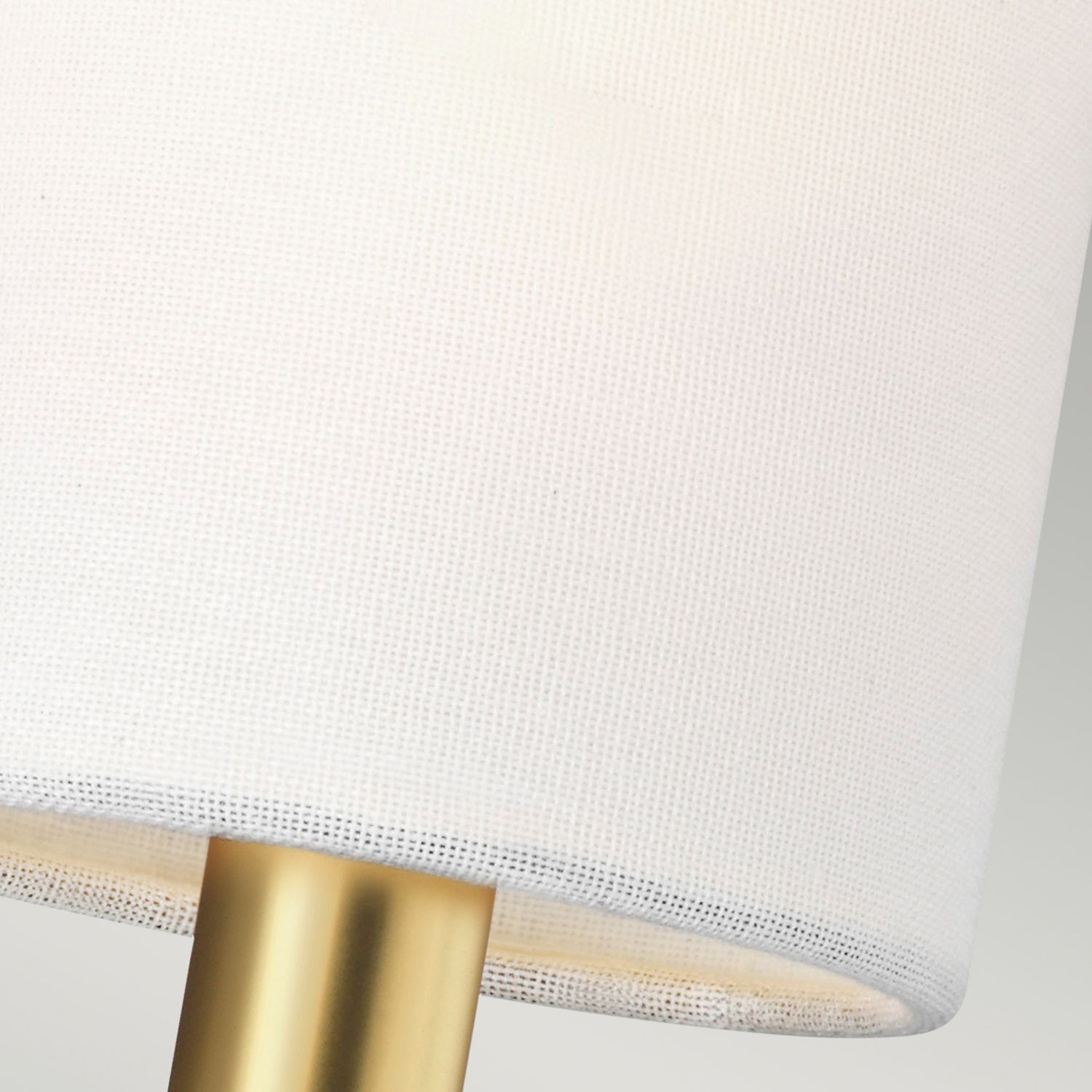 Applique murale Art Nouveau en laiton Blanc Métal Tissu Lampe, Lampenschirm