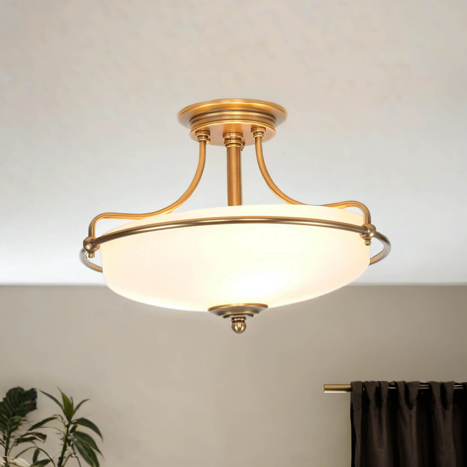 Deckenleuchte ASPERO Messing Jugendstil Lampe Deckenleuchte, Lampe, Kronleuchter, Leuchte