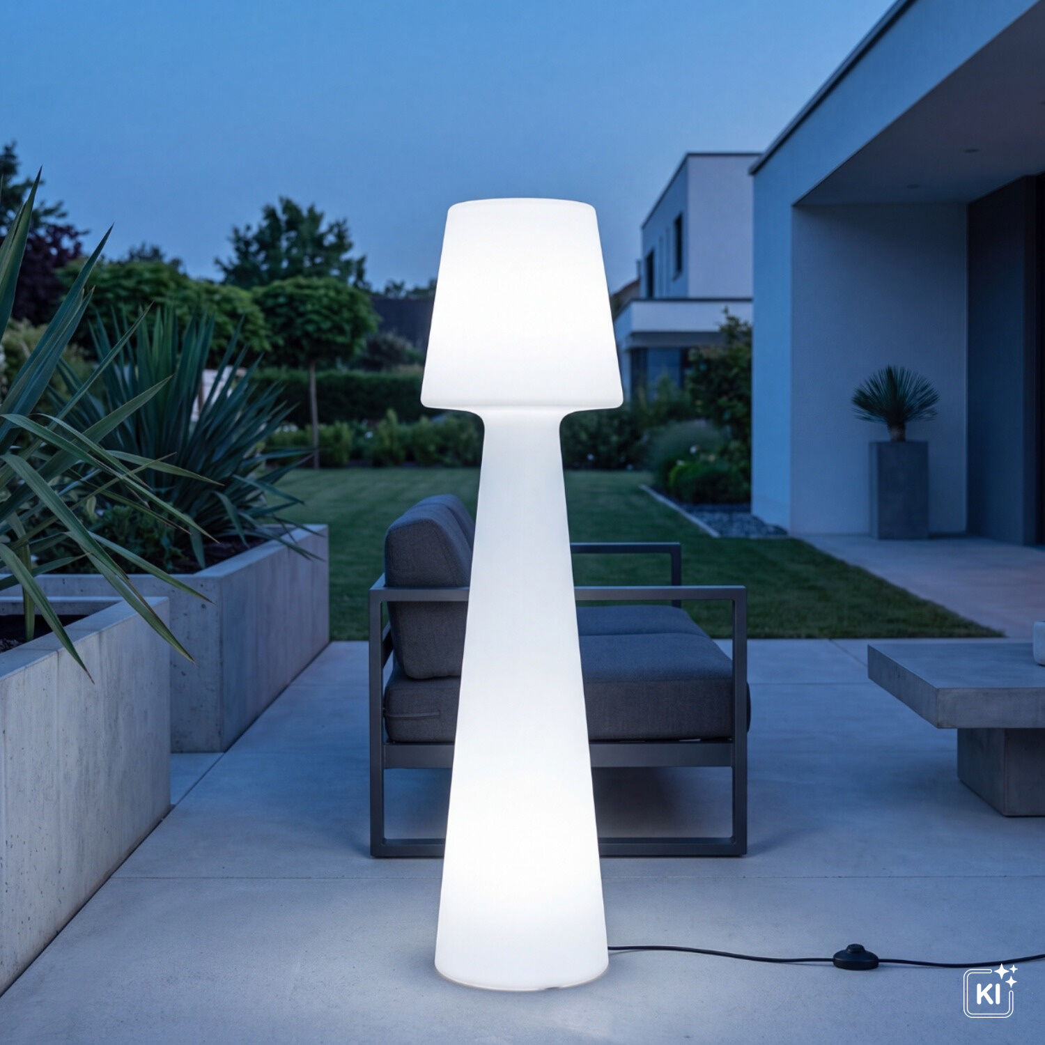 126678-led-stehleuchte-aussen-200-cm-hoch-ip65-weiss-steckdosenanschluss-6000-k-kaltweiss-1600-lm-wegeleuchte-garten-aussenleuchte-terrassenlampe-2 Stehlampe, Outdoor-Lampe, LED-Lampe, weiß, modern
