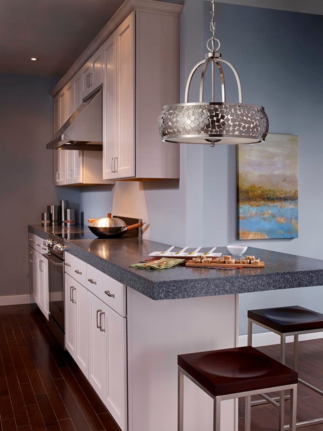 Plafonnier TAKARA 4-flamme Ø49cm Lampe design Drinnen, Küche, Innenarchitektur, Kücheninsel