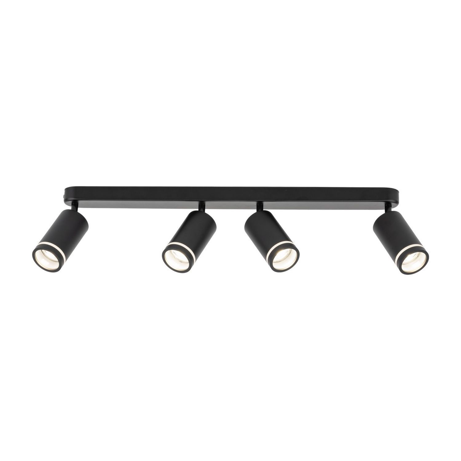 Deckenstrahler Metall Schwarz 74 cm lang 4-flammig GU10