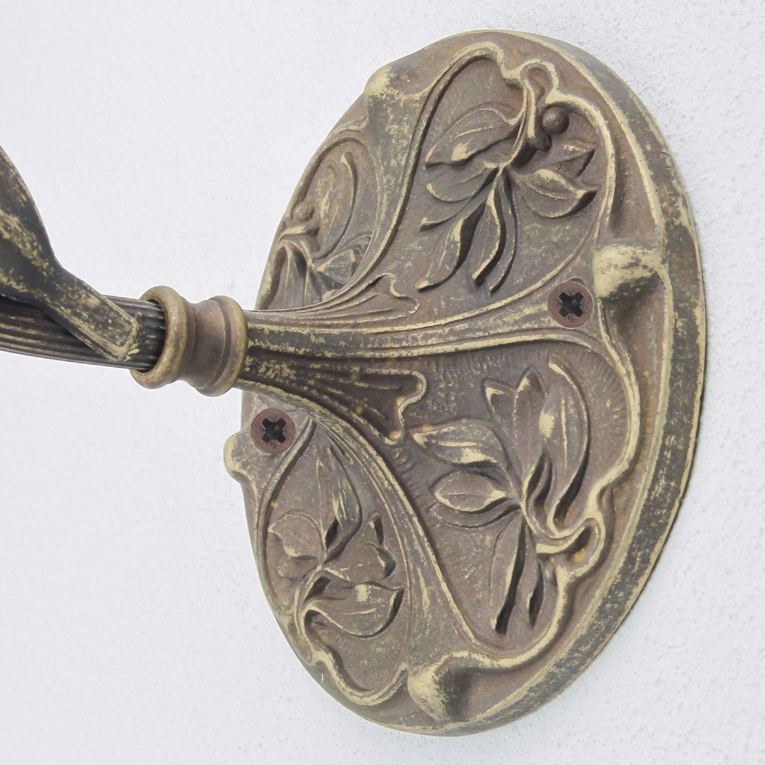 Wandlampe Weiß aus Glas und Echt-Messing Bronze, Zubehör, Besteck