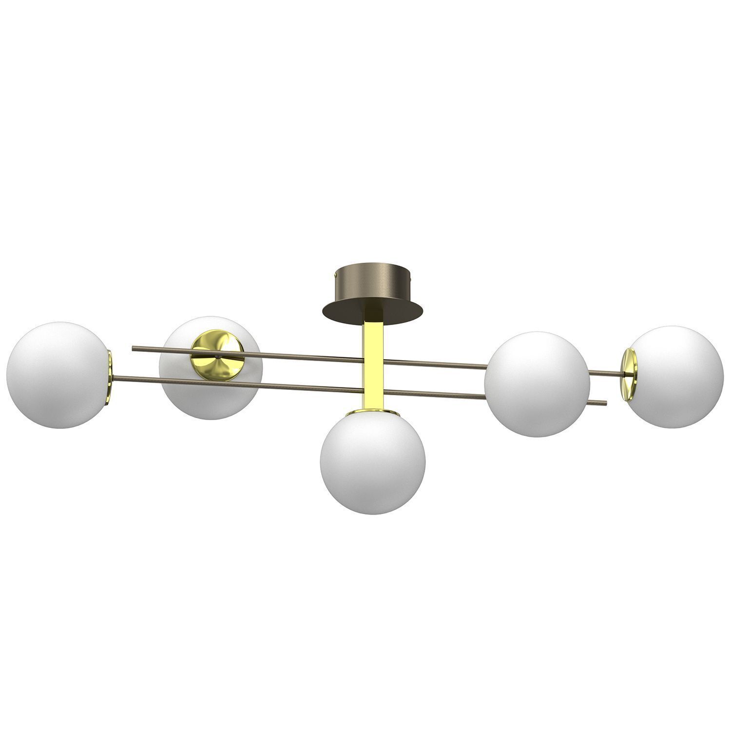 Plafonnier XXL Boules de verre en or blanc E27 112 cm