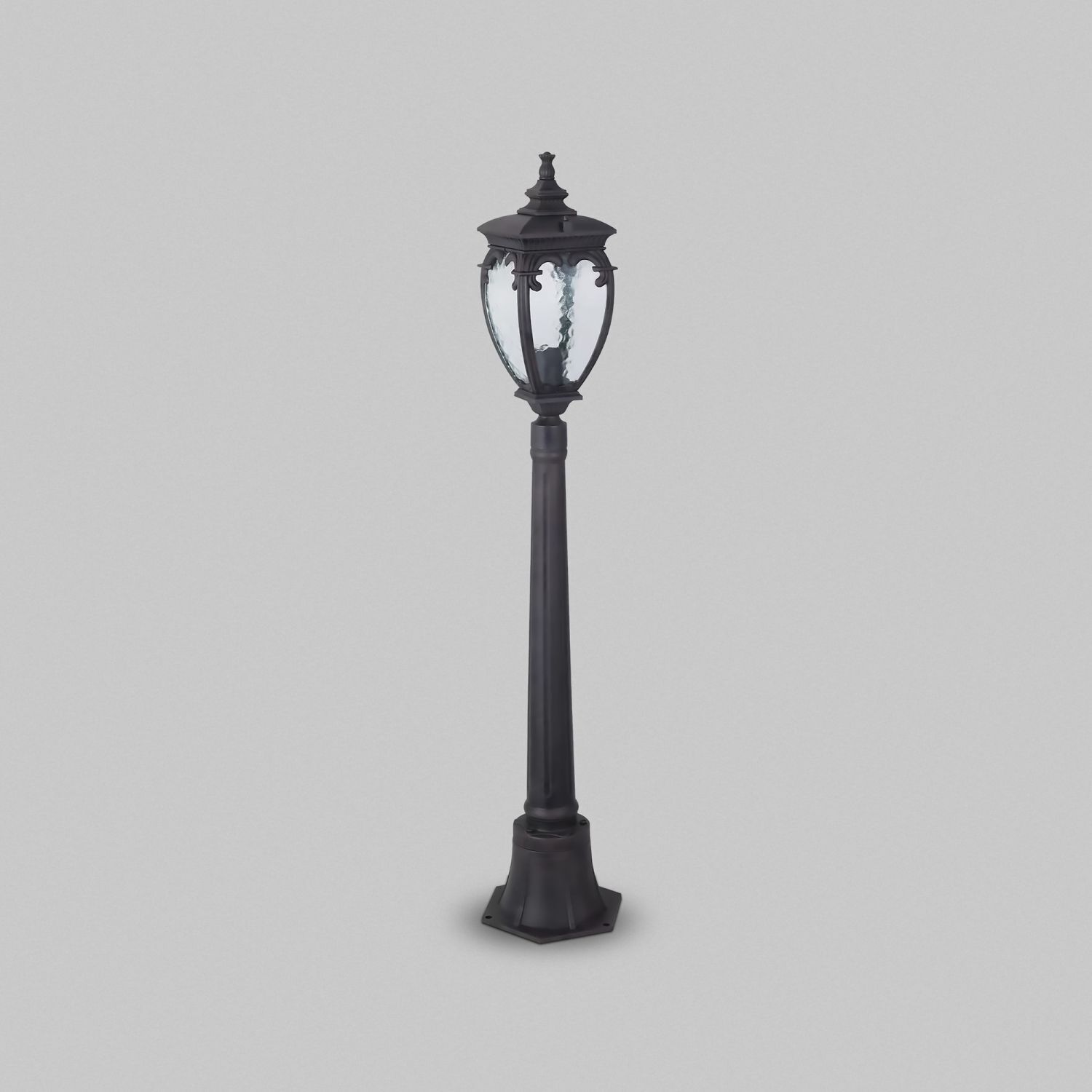 Lampe d'allée en aluminium verre 113 cm IP44 en bronze antique
