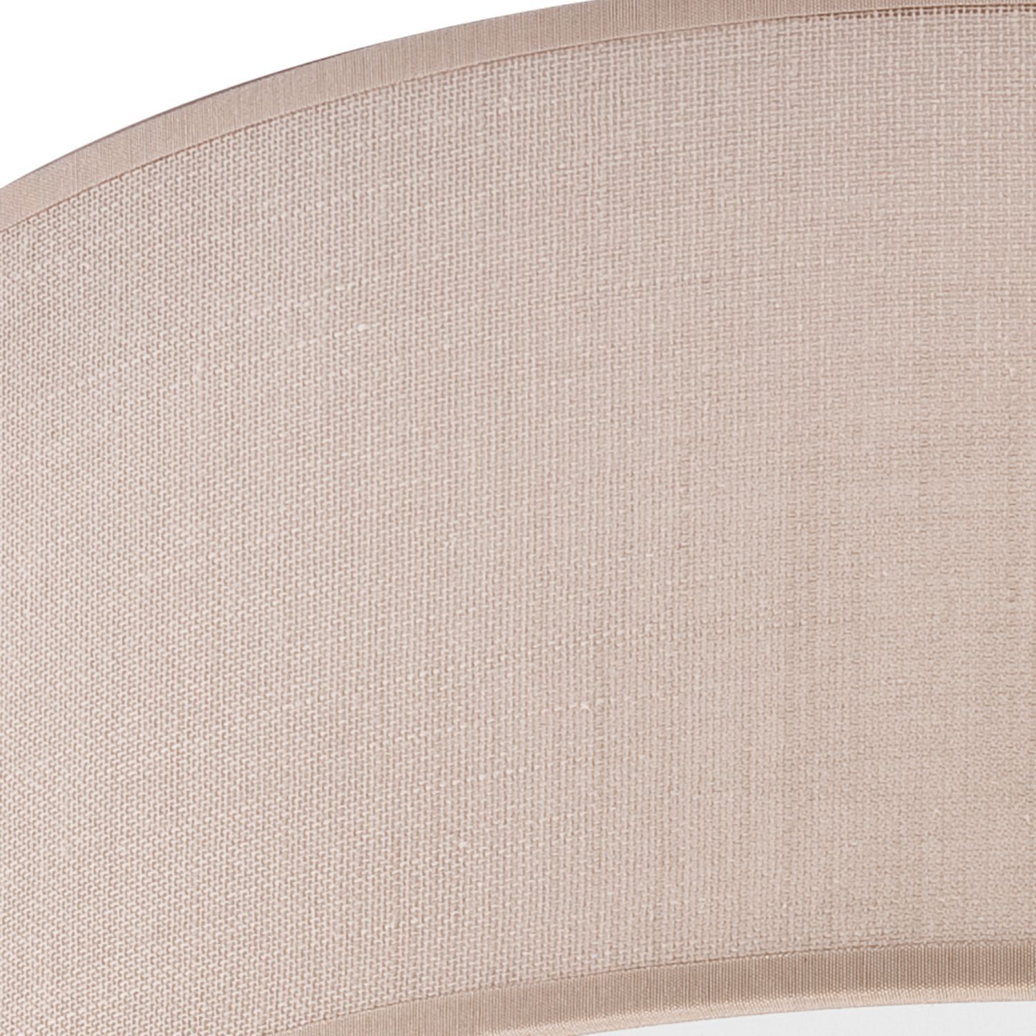 Plafonnier Tissu Ø 45 cm rond plat faible éblouissement Beige 2x E27