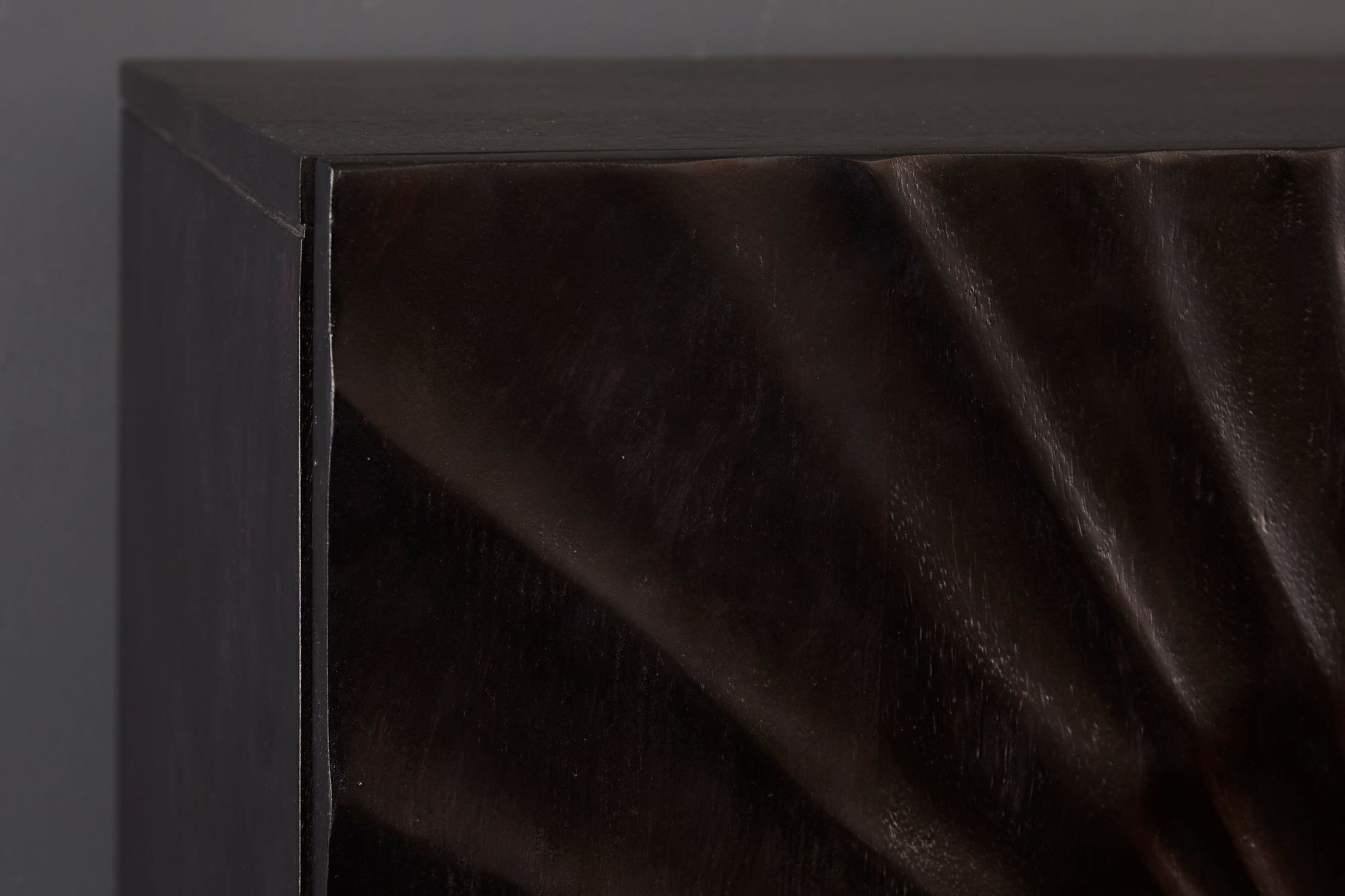 Highboard Schwarz Gold 100 x 120 cm Handarbeit Holz Metall Moebel