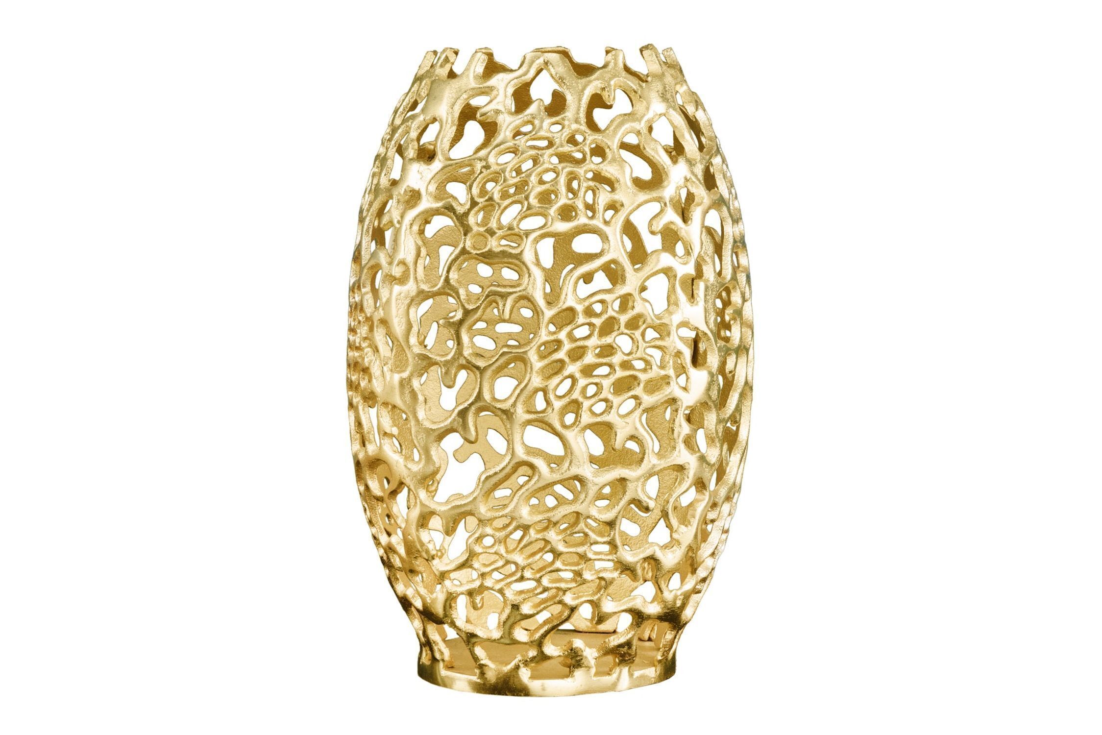Vase décoratif en métal doré H : 38 cm Travail manuel décoratif PAULA