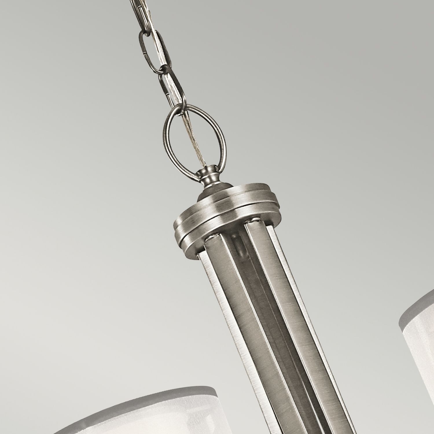 Kronleuchter mit Schirm Glas Leinen Metall CANELADO Lampe, Kronleuchter