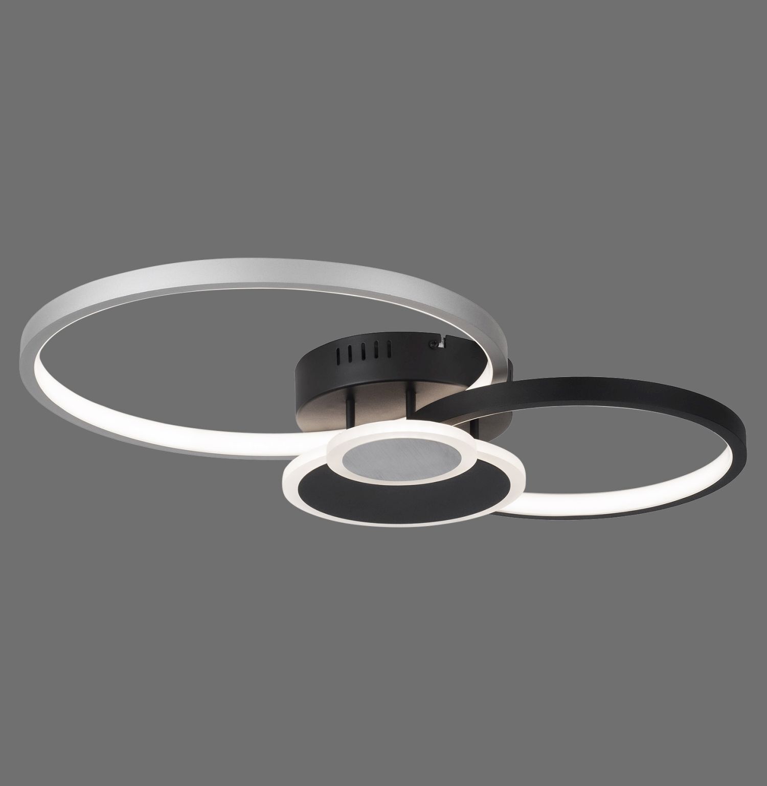 LED Deckenlampe Schwarz Aluminium Metall L:58 cm 26 W