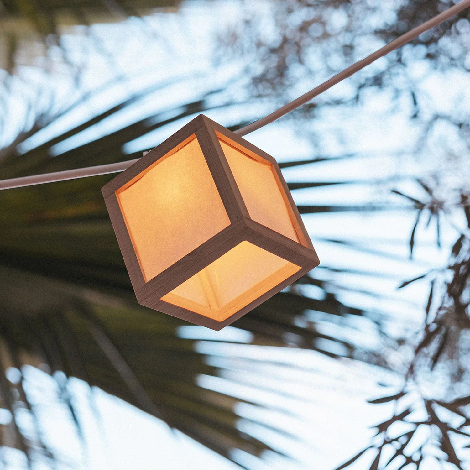 Guirlande lumineuse solaire à LED IP44 bambou 1800 K 5 m de long TAIYO Lampe