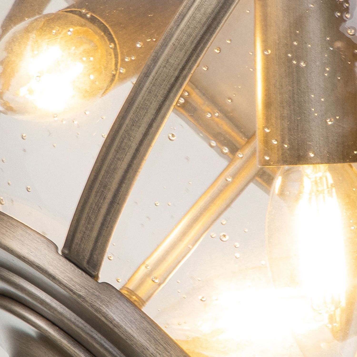 Außenlampe Decke rund B: 30,5 cm 3x E14 IP44 Vintage Wandlampe, Metall, Glühbirne, Lampe, Kugellicht