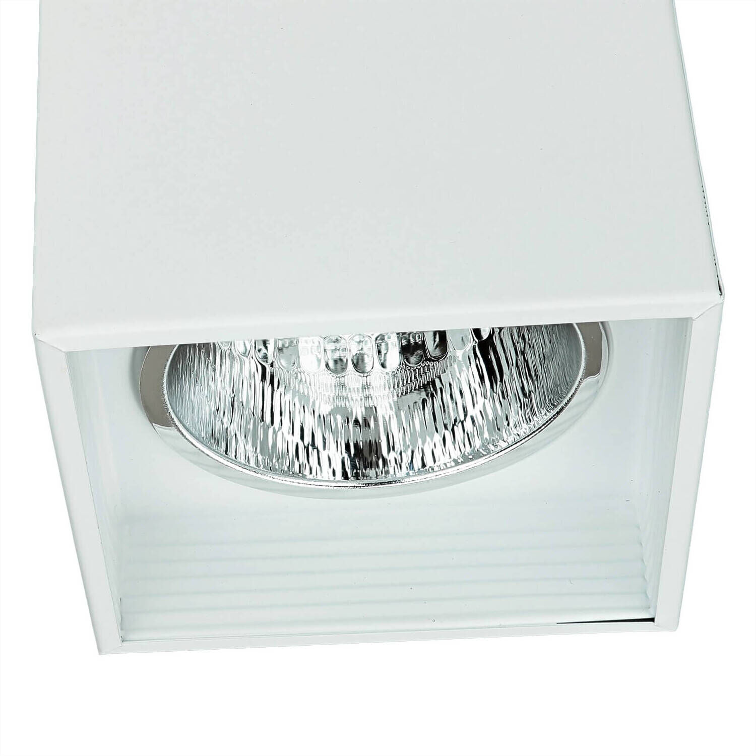 Spot de plafond GU10 blanc métal carré largeur 11,5 cm DOWNLIGHT Spot de plafond GU10 blanc métal carré largeur 11,5 cm DOWNLIGHT