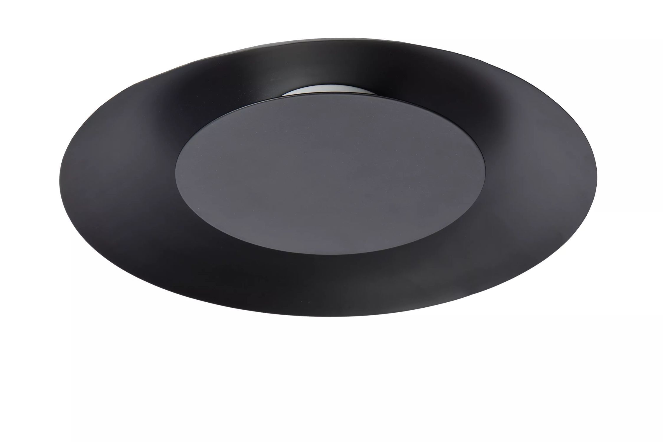 LED Deckenlampe Metall Schwarz Ø34 cm indirekt 2700 K
