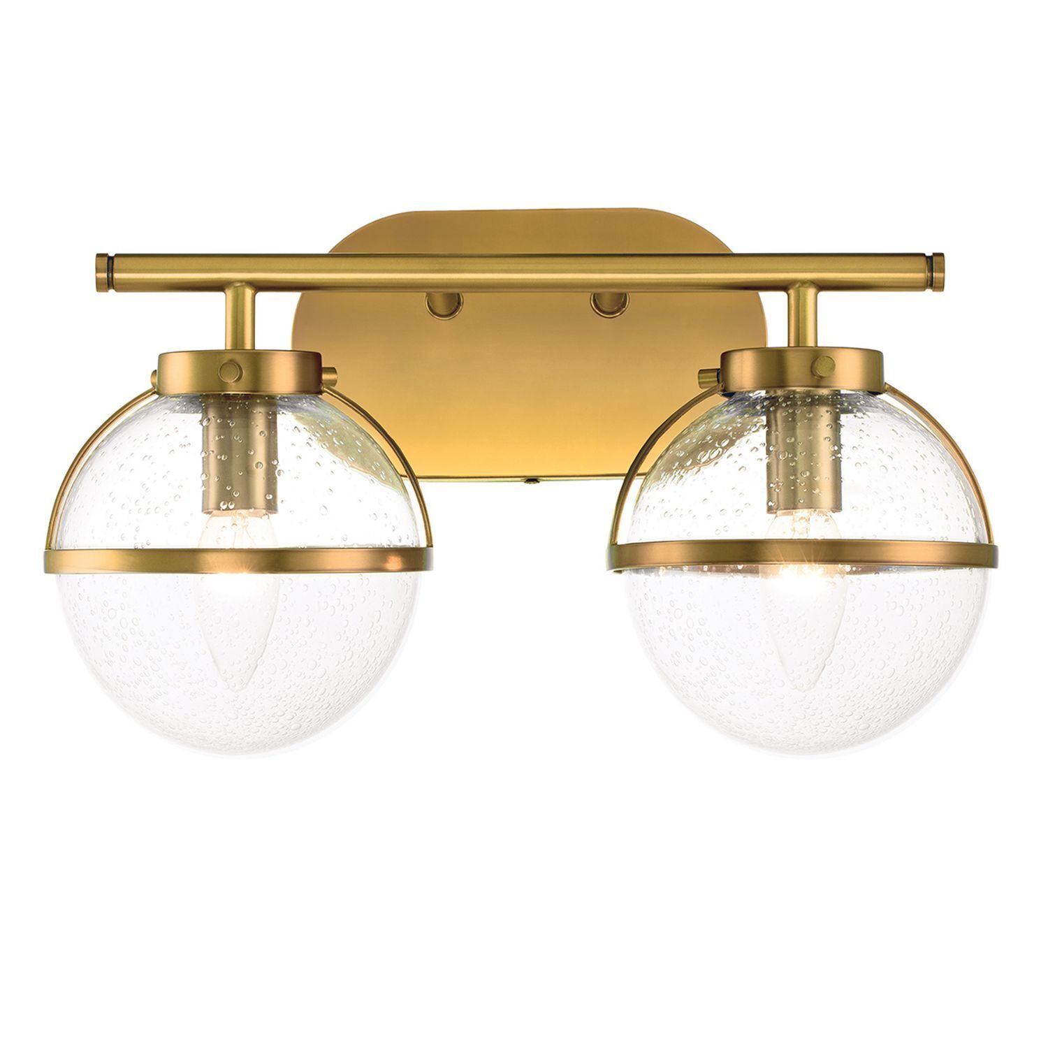 Badlampe Spiegel Metall Glas B: 38,1 cm IP44 in Messing Antik