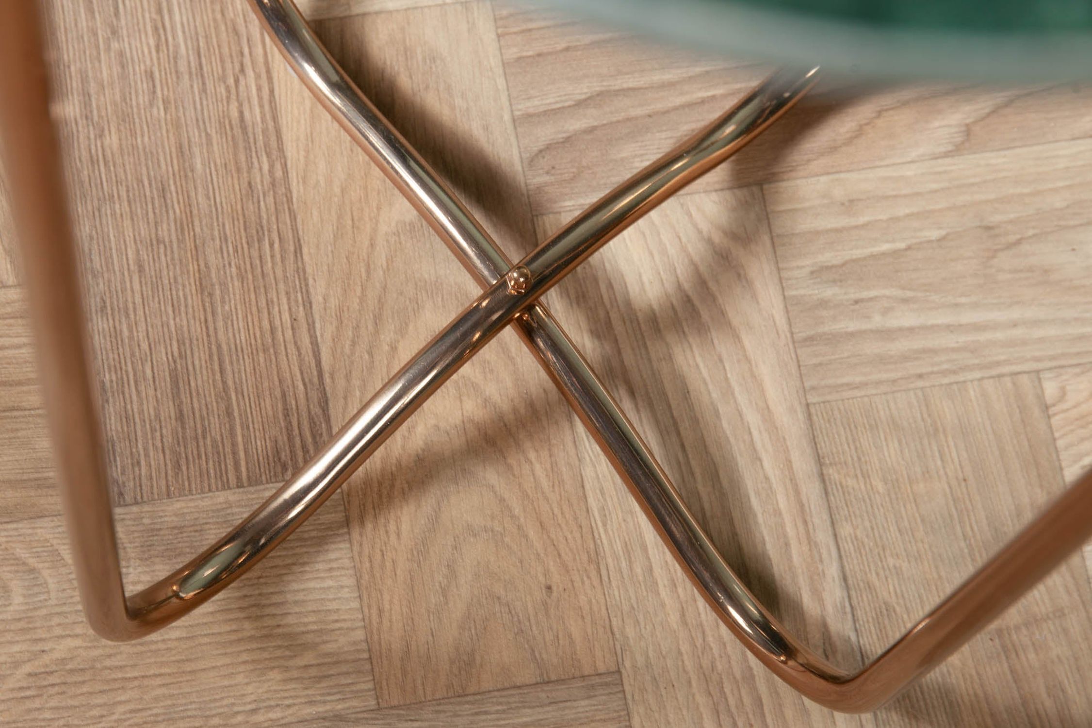 Table d'appoint en marbre métal vert or 35 x 35 cm