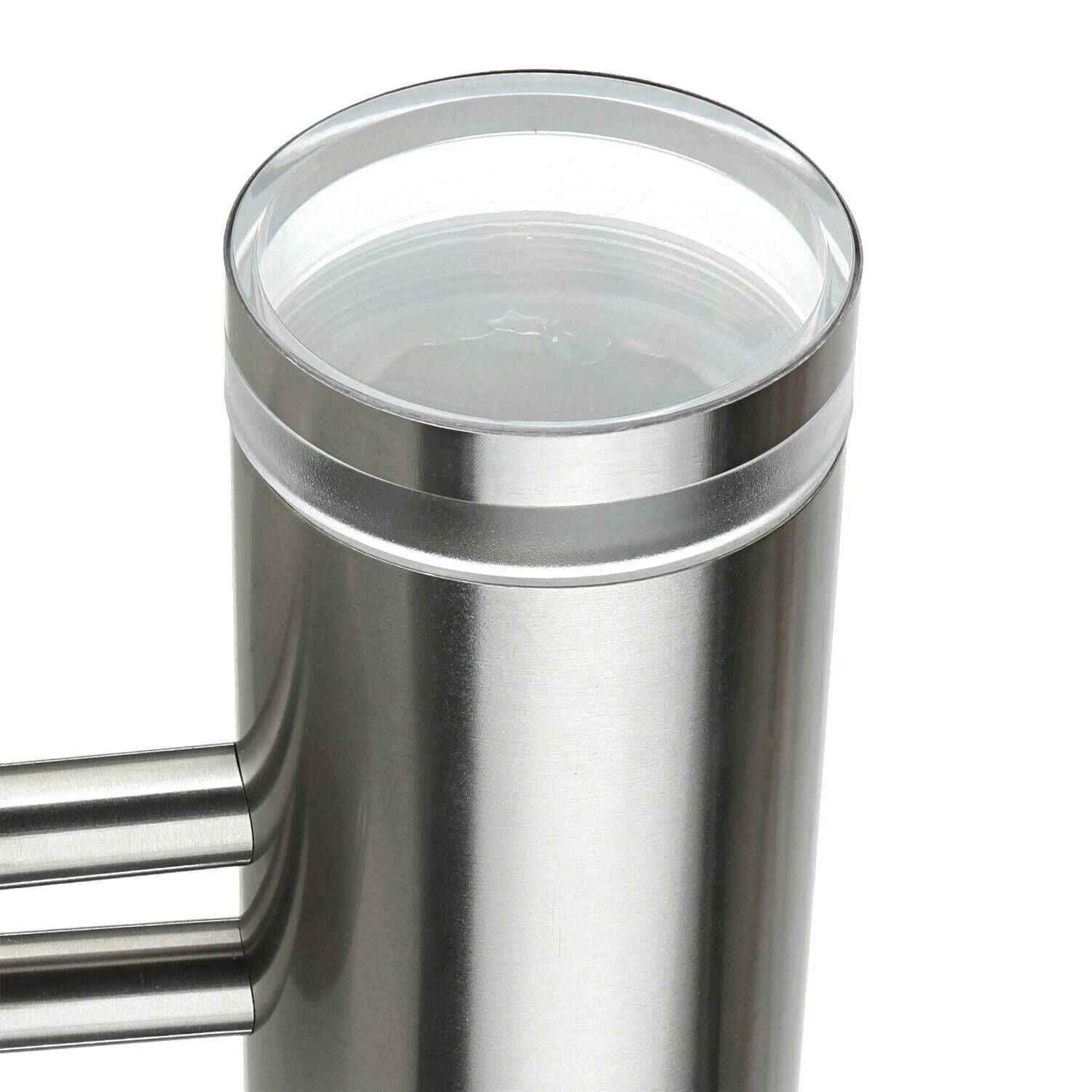 Außenwandleuchte Edelstahl GU10 IP44 H: 23 cm 2-flammig Stahl, Tasse, Flasche, Shaker