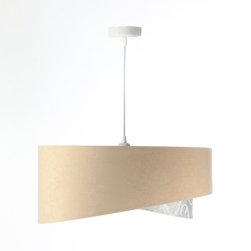 Lampe à suspendre ronde Ø 50 cm Tissu aspect velours E27 confortable