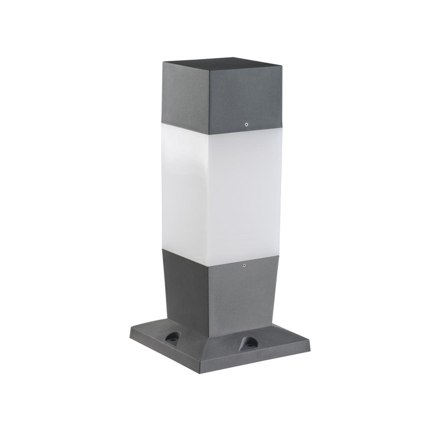 Luminaire de socle extérieur jardin 47 cm gris blanc faible éblouissement
