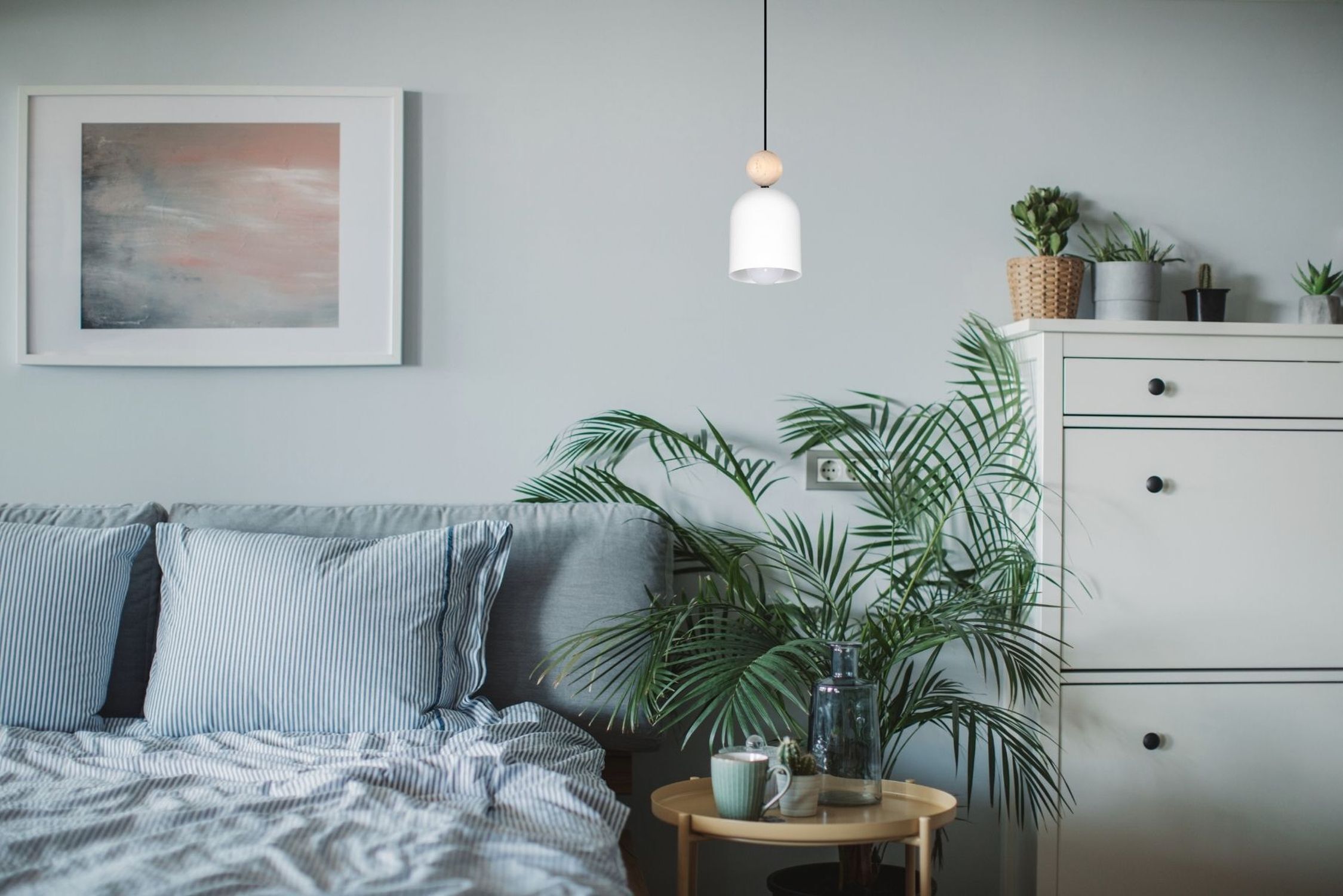 Lampe à suspendre en métal et bois E27 Ø11 cm ronde Dekoration für Zuhause, Kissen, Kopfkissen, Pflanze, Mobiliar