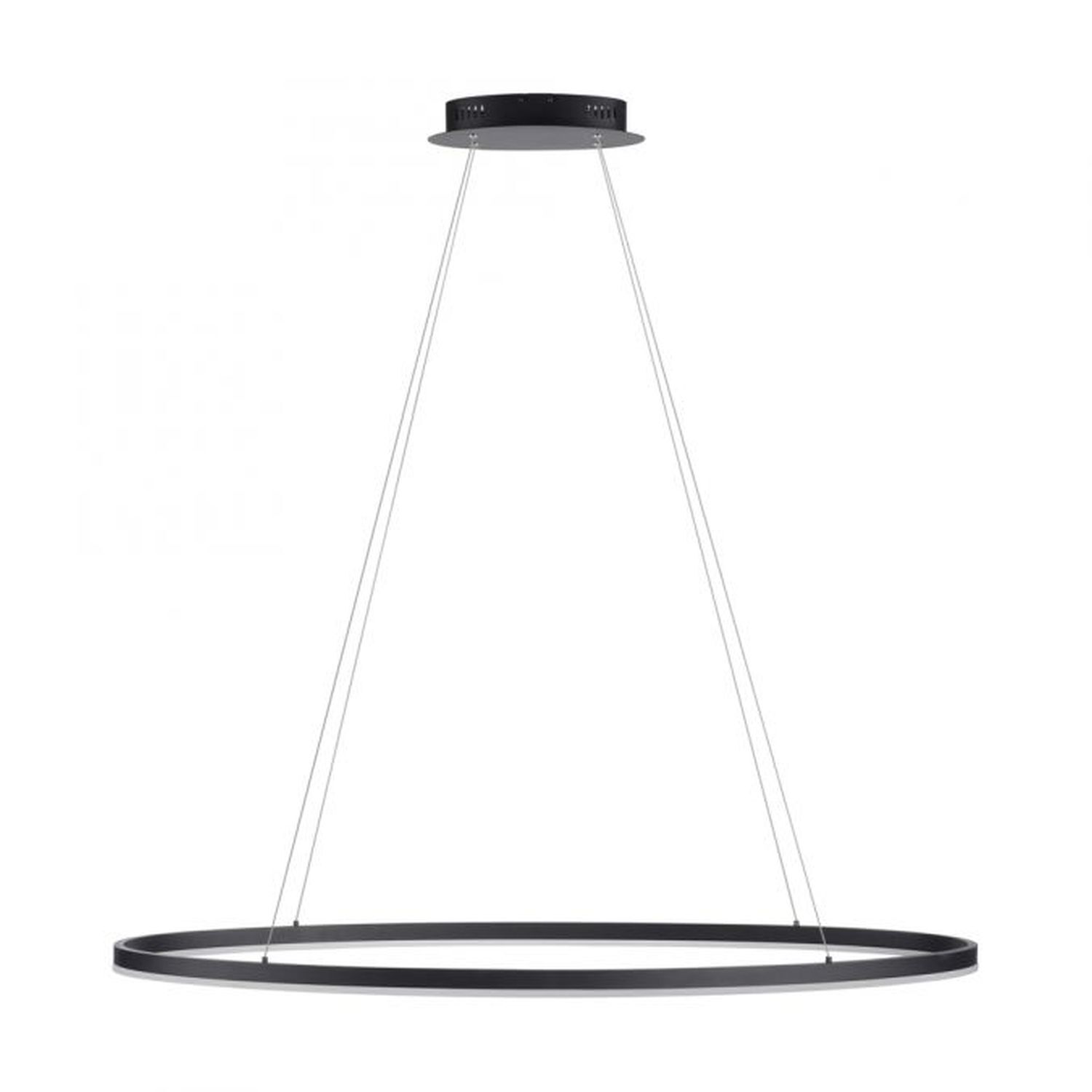 Suspension LED Anthracite ovale 3000 K 118 cm intensité lumineuse variable Lampe, Kronleuchter