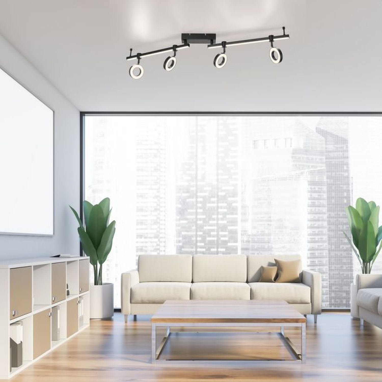 Beweglicher LED Deckenspot Schwarz RGB 114,5 cm dimmbar Wohnzimmer, Dekoration Ihres Zuhauses, Innenarchitektur, Kaffeetisch, Couch