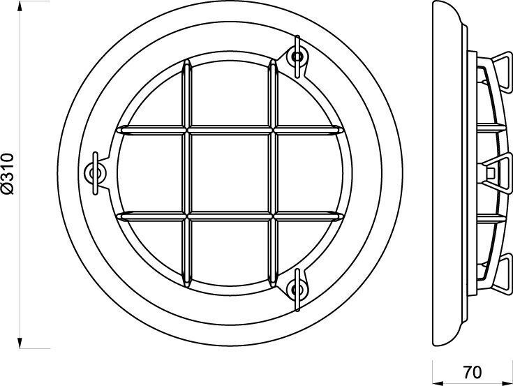 Holz Wandlampe LED Treppenhaus Bad Maritim rund CAD-Diagramm, Diagramm, Granate, Waffe, Fenster