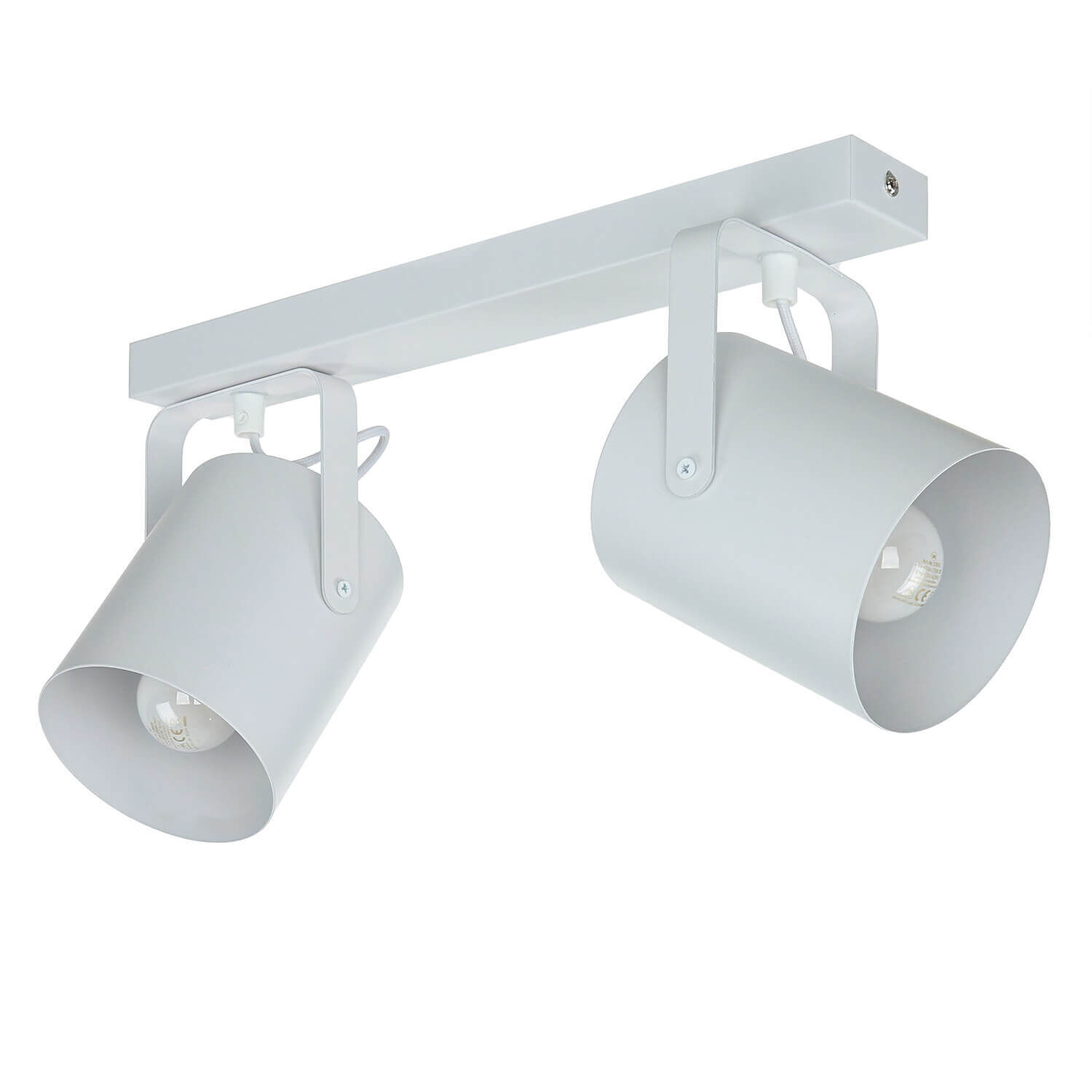 Spot de plafond blanc 2 flmg E27