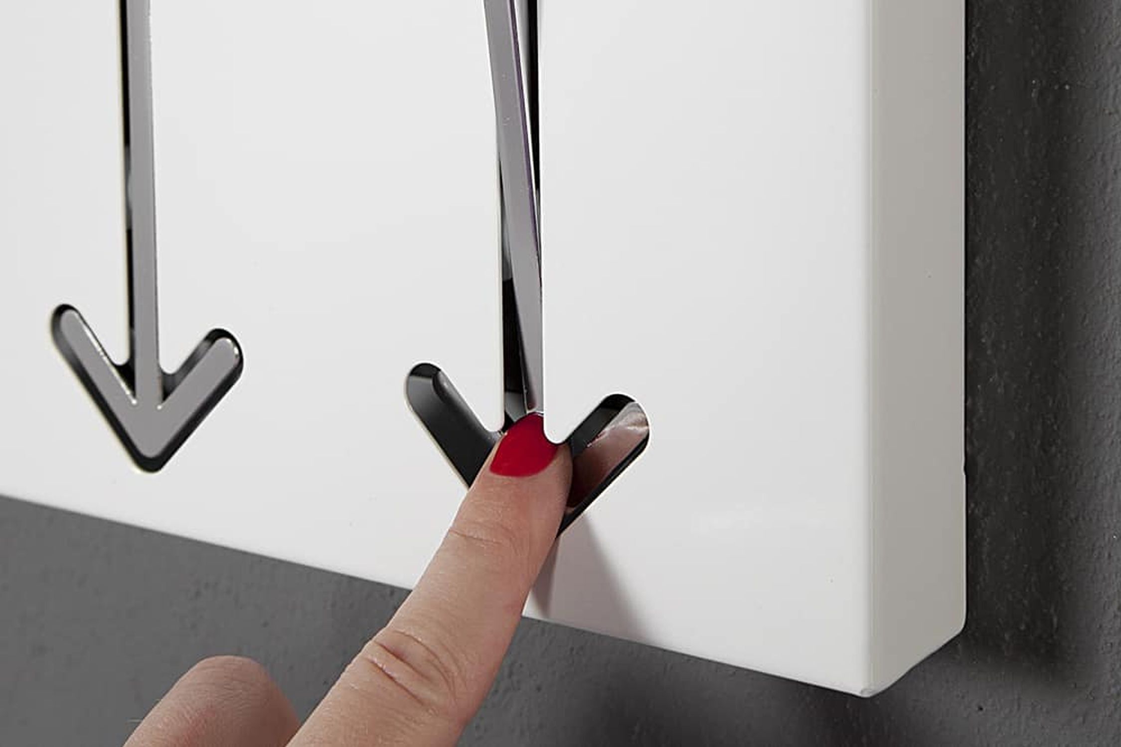 Portemanteau mural en métal 45 cm en blanc