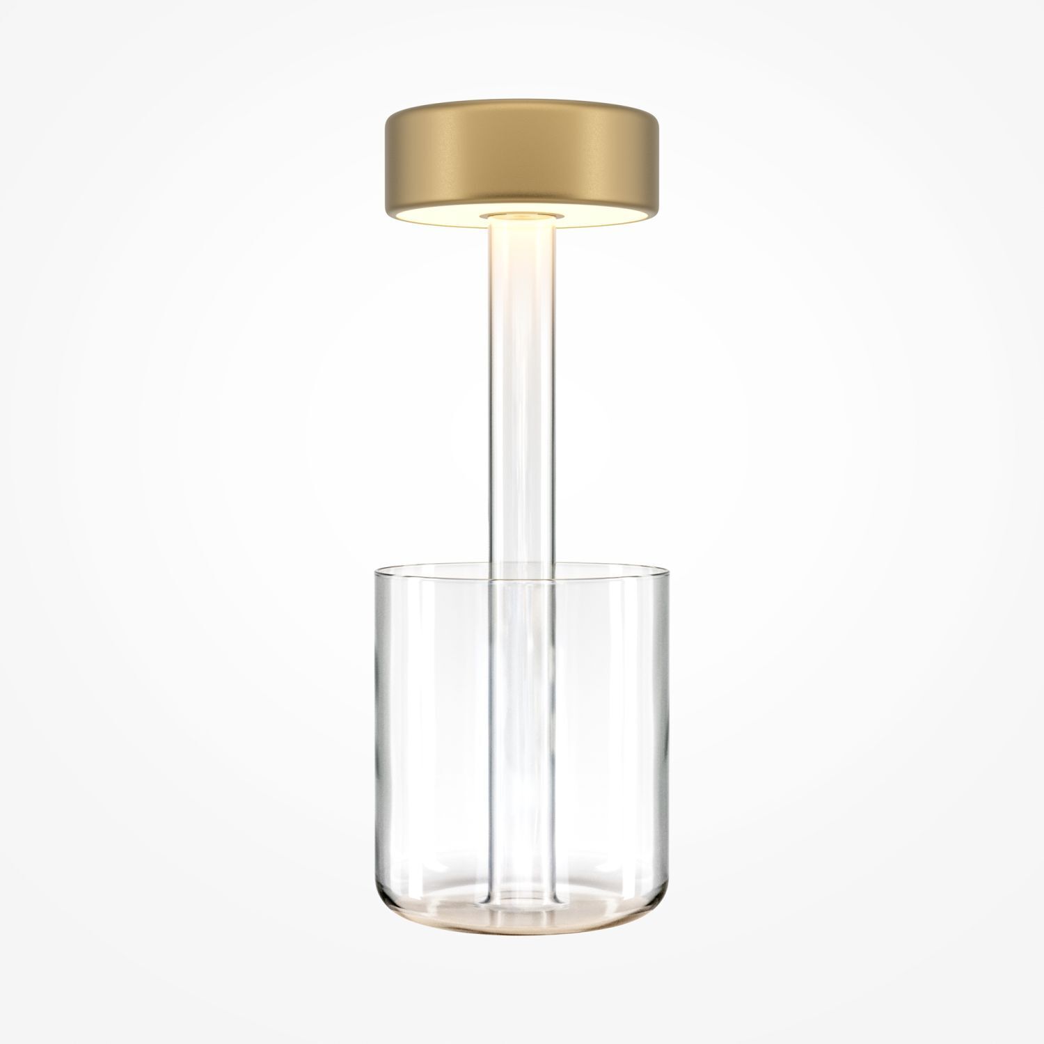 Lampe de table LED verre Dimmer Touch Ø 12 cm rond 34,8 cm Krug, Glas