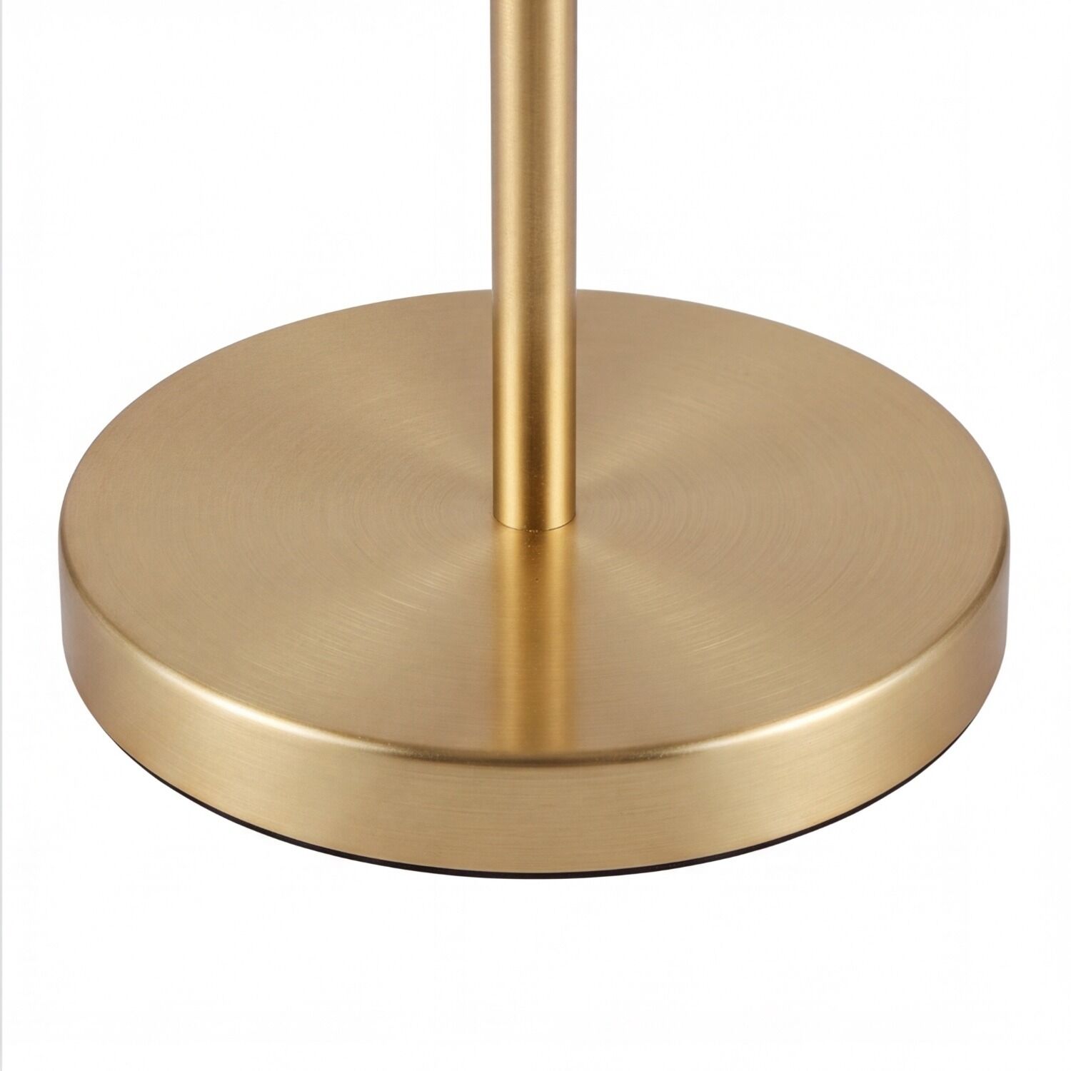 Lampensockel, goldene Oberfläche, Metallständer, runde Basis, Messing-Ton