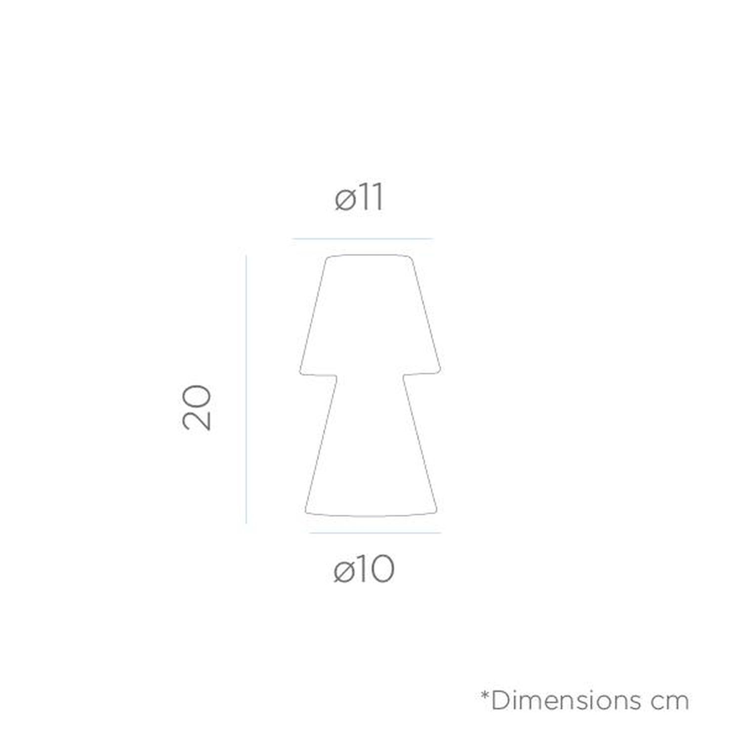 LED Tischleuchte außen kabellos Dimmer Farbwechsel 20 cm IP43