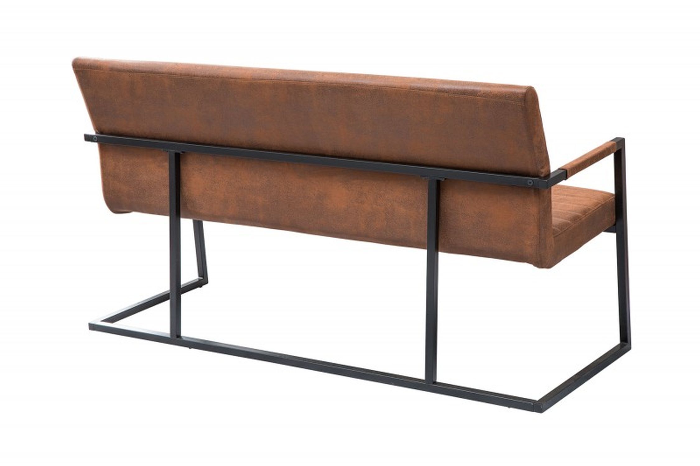 Banc microfibre fer 54 cm en brun noir