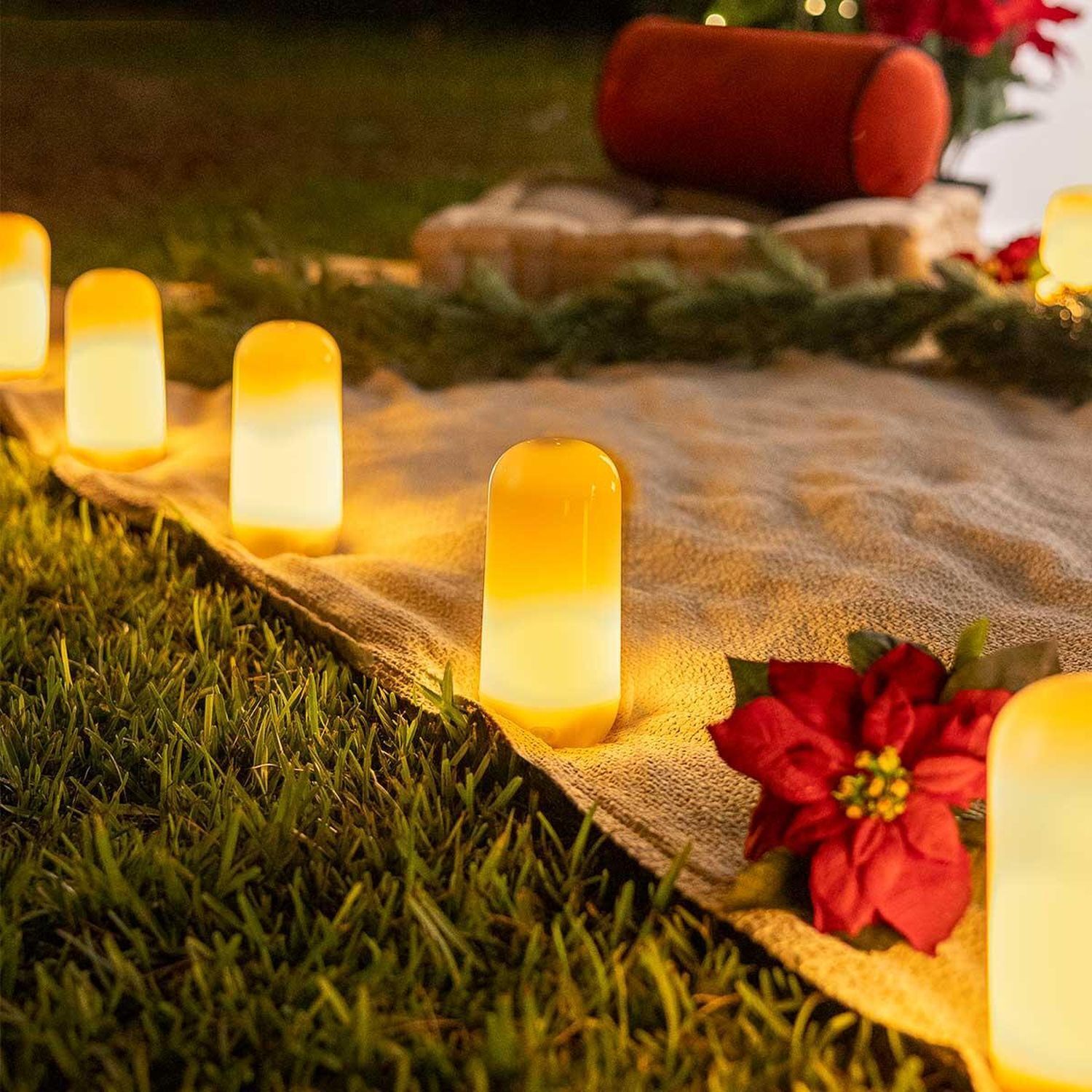 LED Tischlampe kabellos tragbar Akku Dimmer IP54 2000K Outdoor