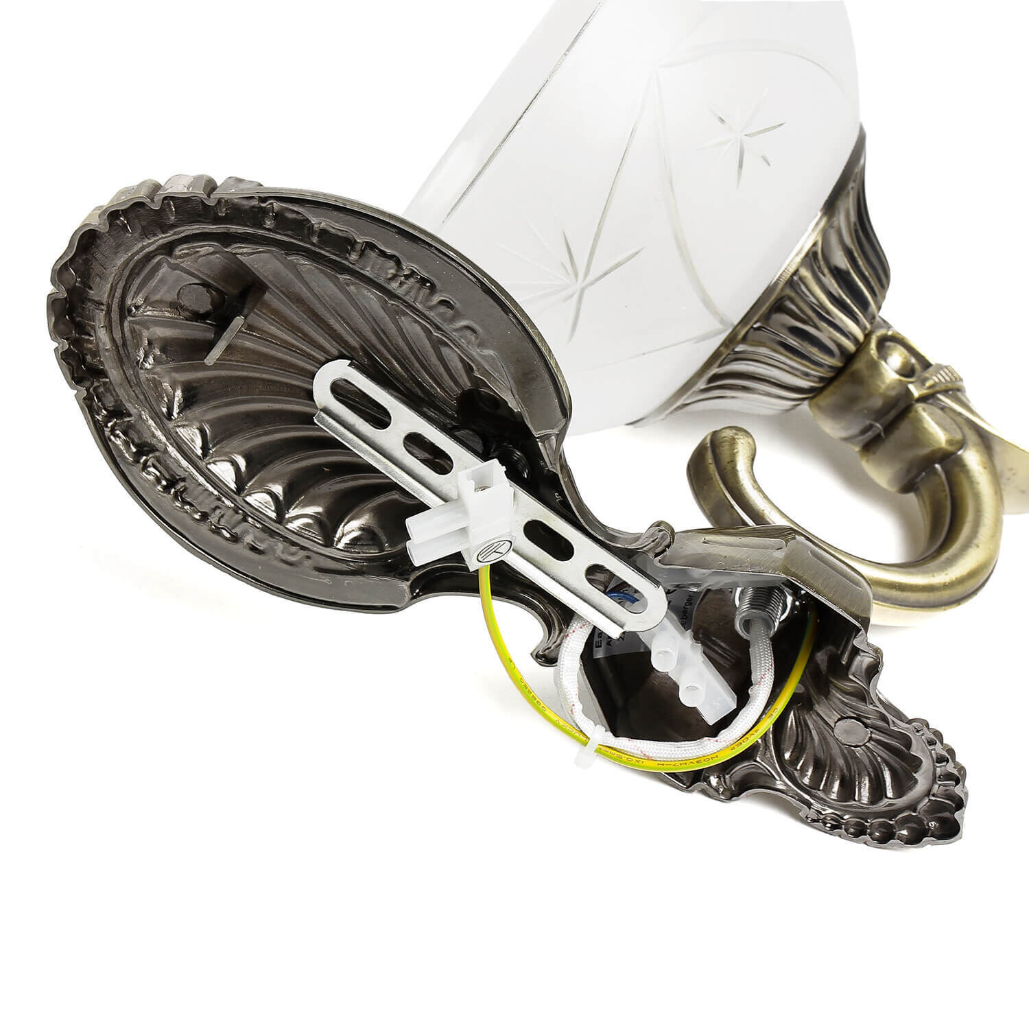 Applique murale élégante HENRY en laiton Art Nouveau Rauchrohr, Zubehör