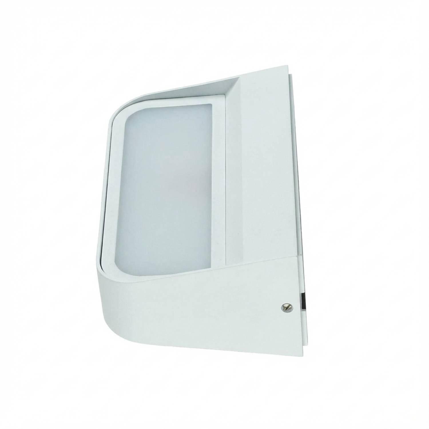 LED Außenleuchte Weiß Aluminium 8 W 900 lm IP54 LED-Panel, Wandleuchte, weiße Gehäuse, runde Kante, Fensterrahmen-Stil