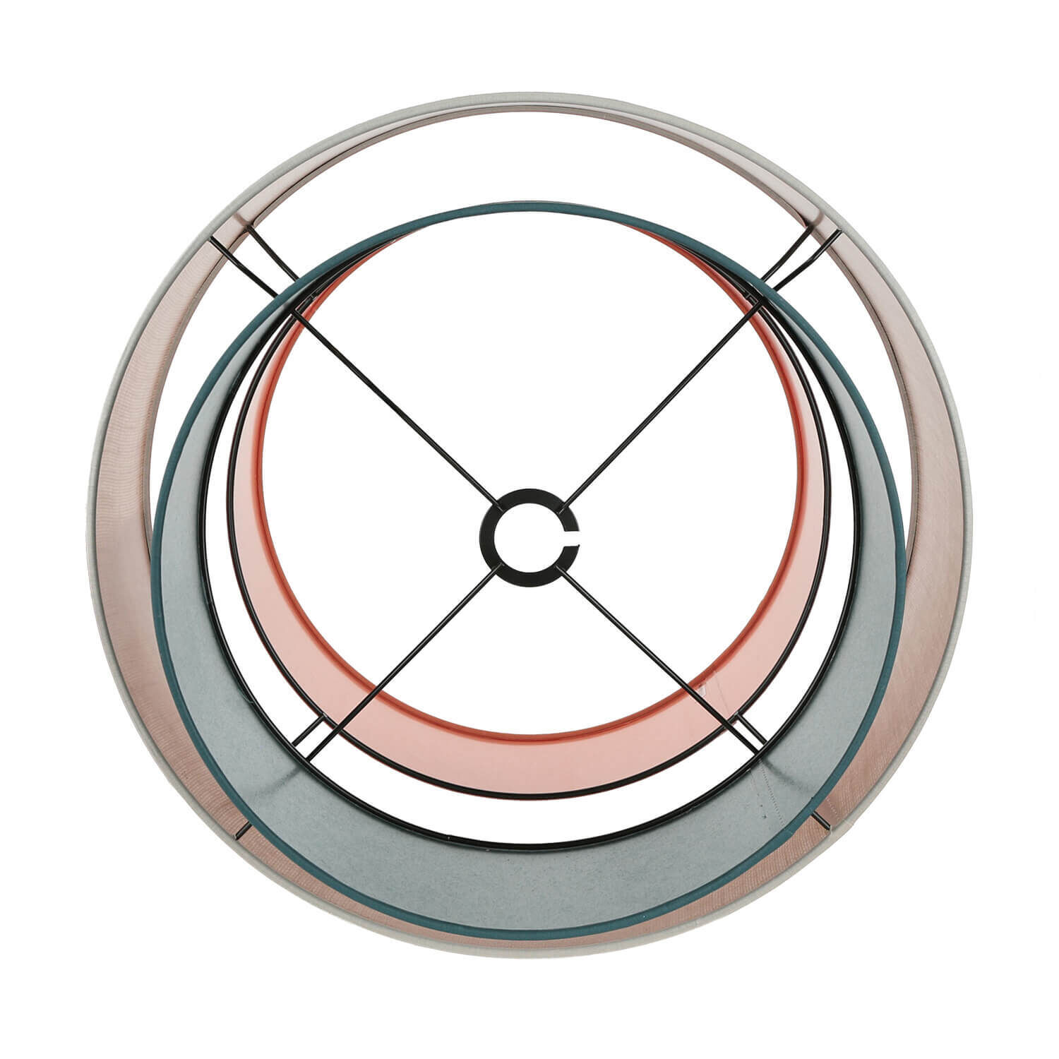 Suspension ronde Ø 50 cm H : max. 160 cm Tissu Jute Coloré E27 Maschine, Rad, Sprach