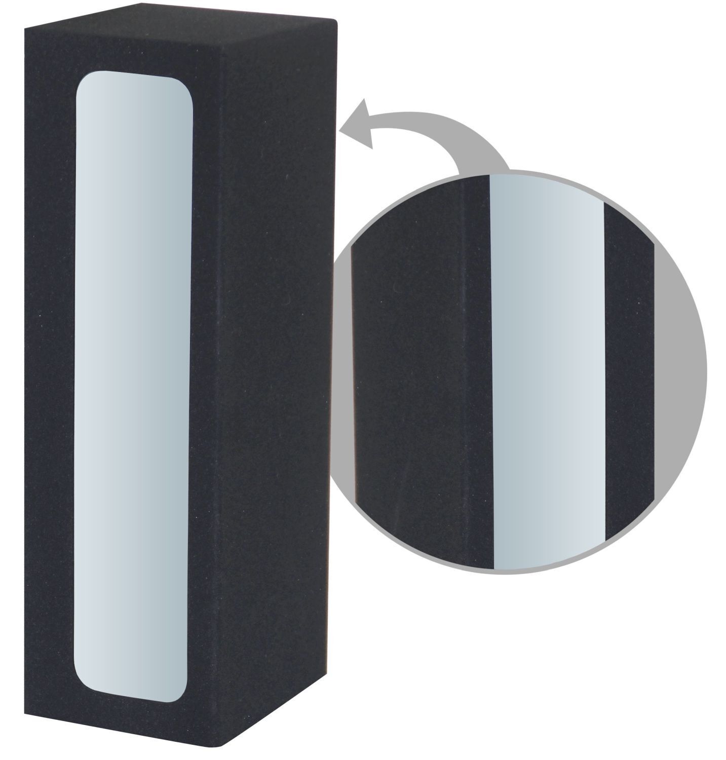 Applique E27 noir métal intérieur allongé Applique E27 noir métal intérieur allongé