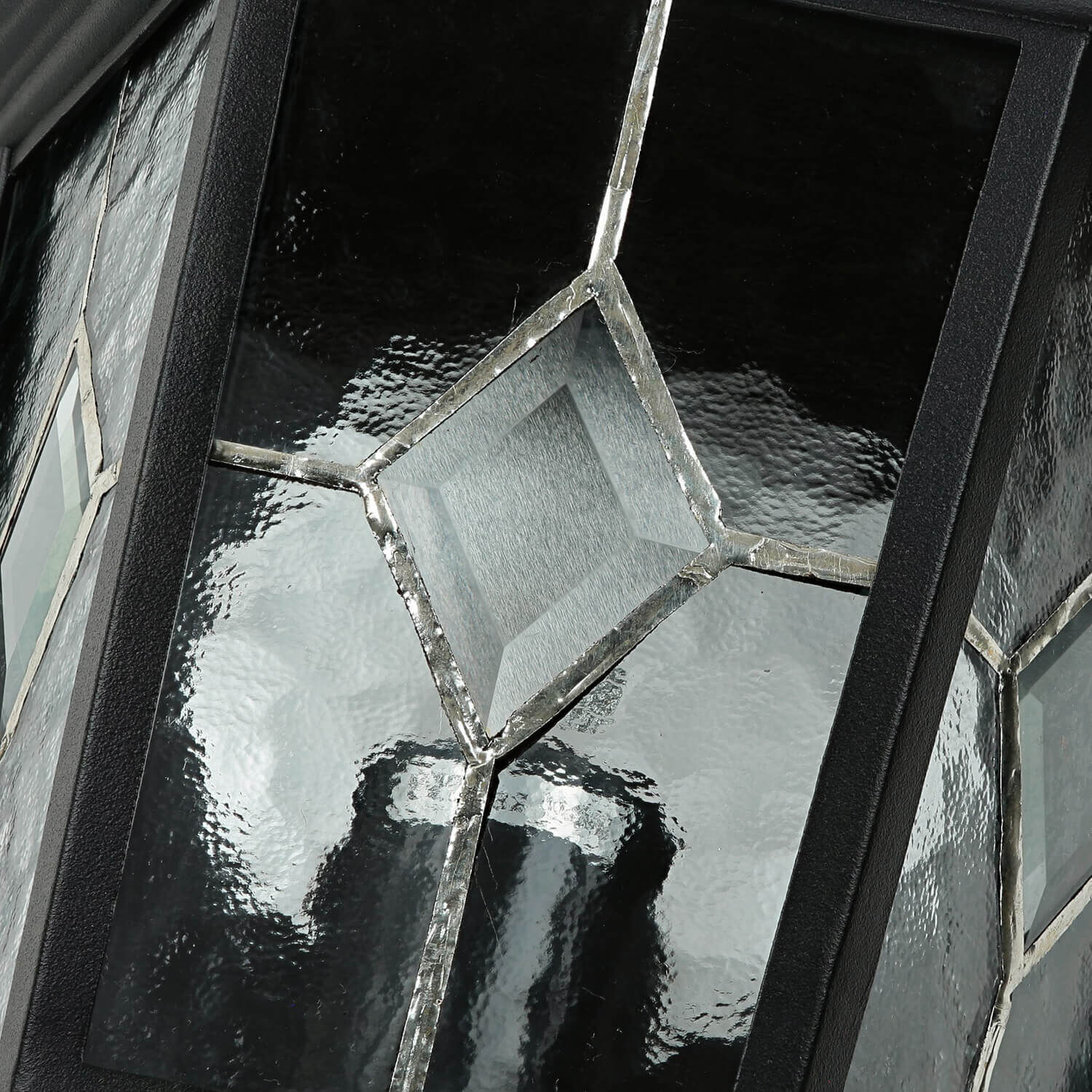 Applique extérieure verre d'église IP43 noir maison Aluminium