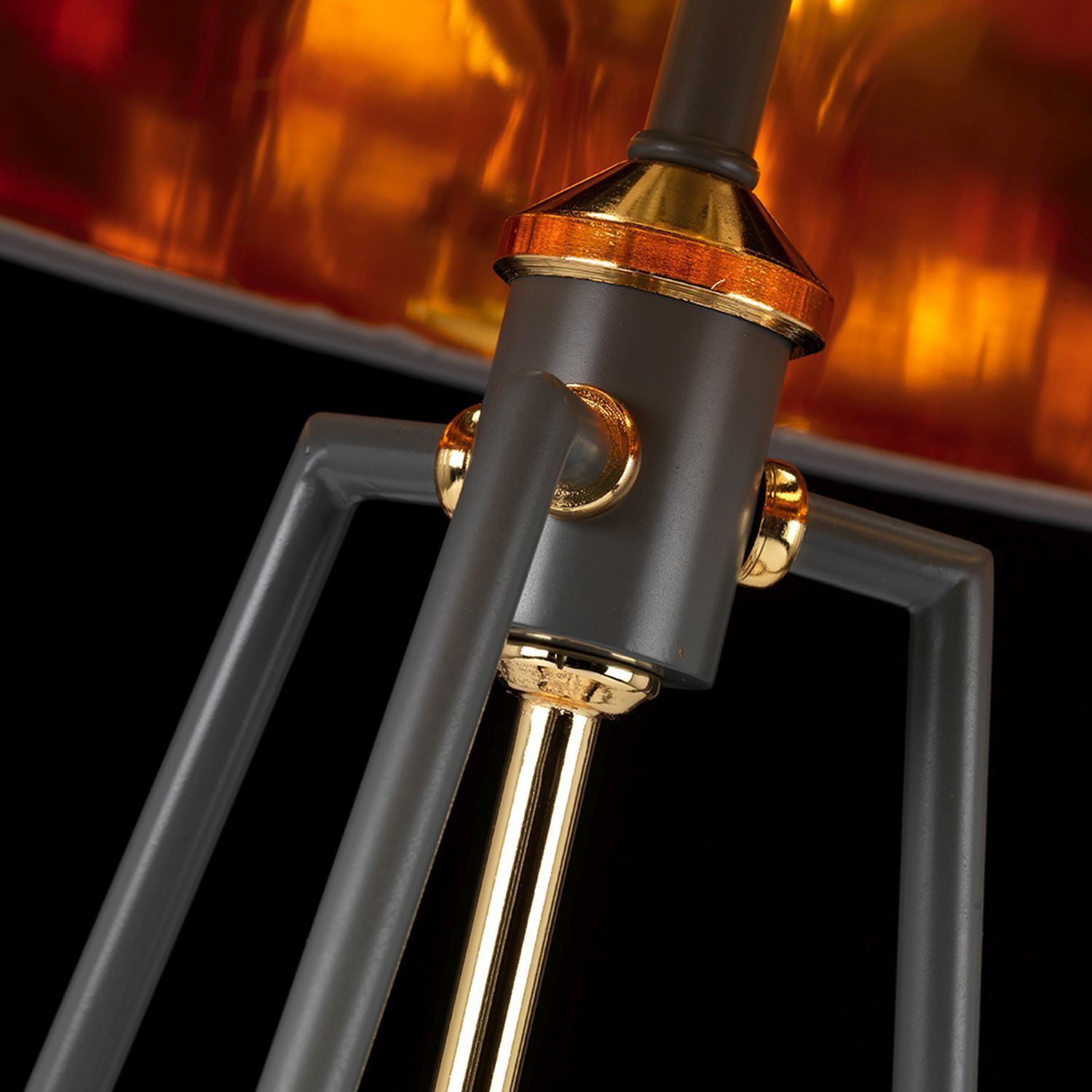 Lampe de table design moderne gris or hauteur 74 cm E27 Stativ