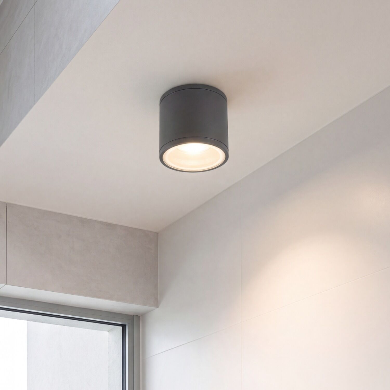le51297-deckenleuchte-aussen-modern-gu10-ip54-grau-06 Deckenleuchte, Wandlampe, LED-Licht, Grau, Küchenlicht