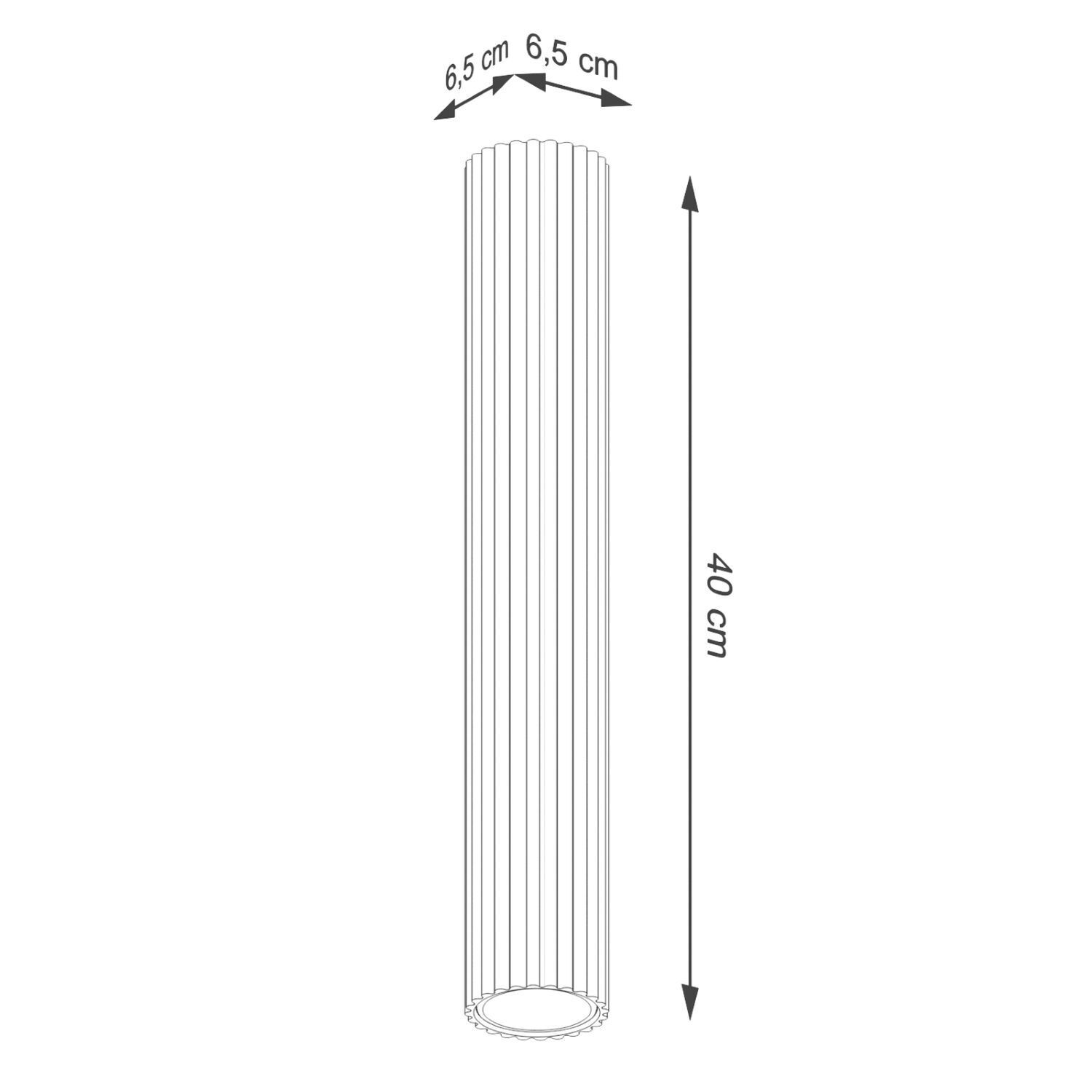 Spot de plafond étroit Ø 6,5 cm H : 40 cm Noir GU10 apparent