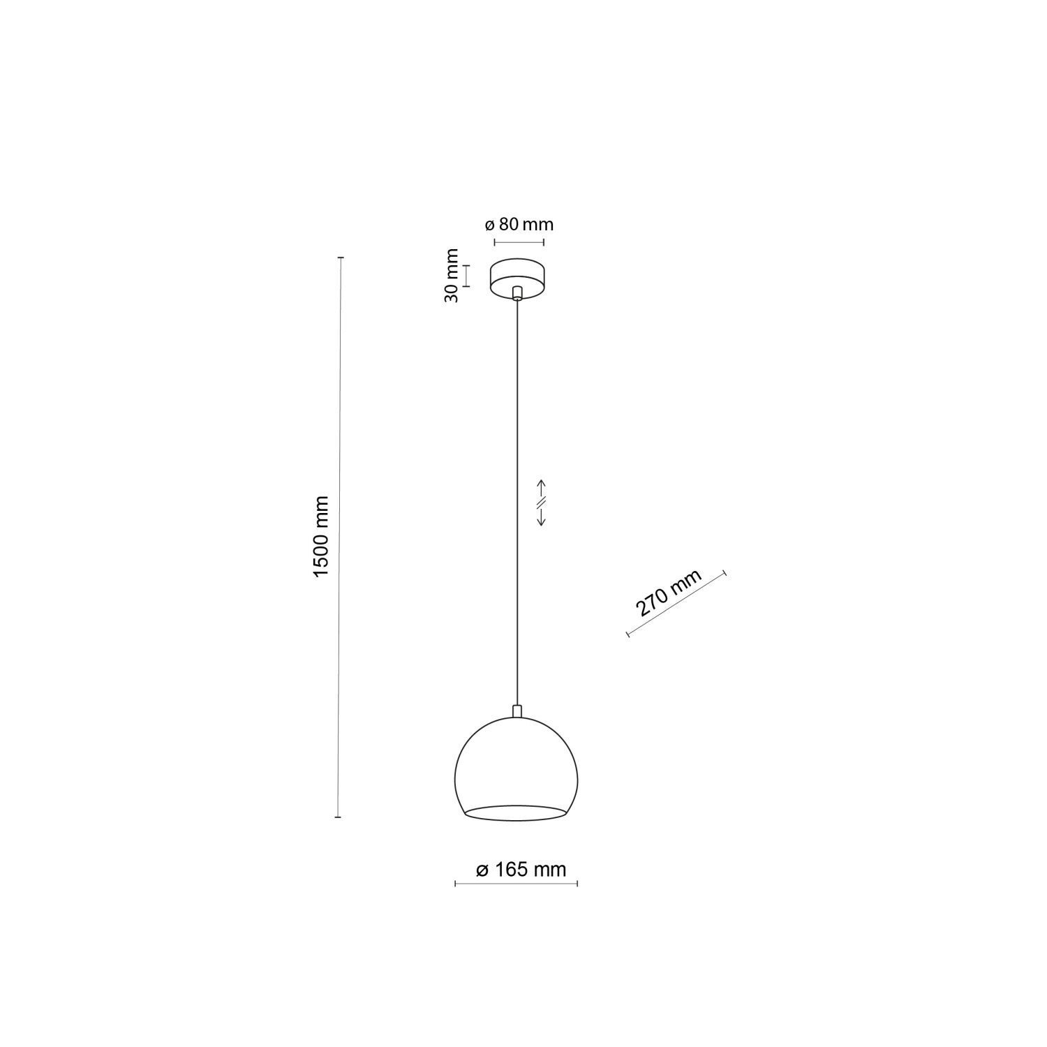 Pendelleuchte Braun Metall rund Ø 17 cm klein E27 Kugel Diagramm, Handlung