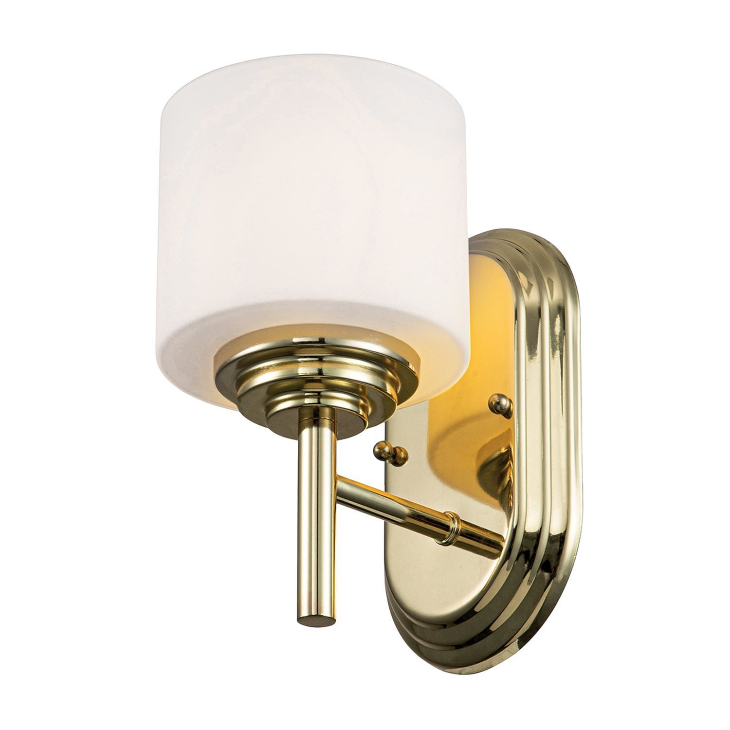 Wandleuchte Badezimmer LED G9 IP44 H: 21,6 cm Messing Weiß Wandleuchte, Messing, Bronzefarben, Glaslampe, Wandlampe