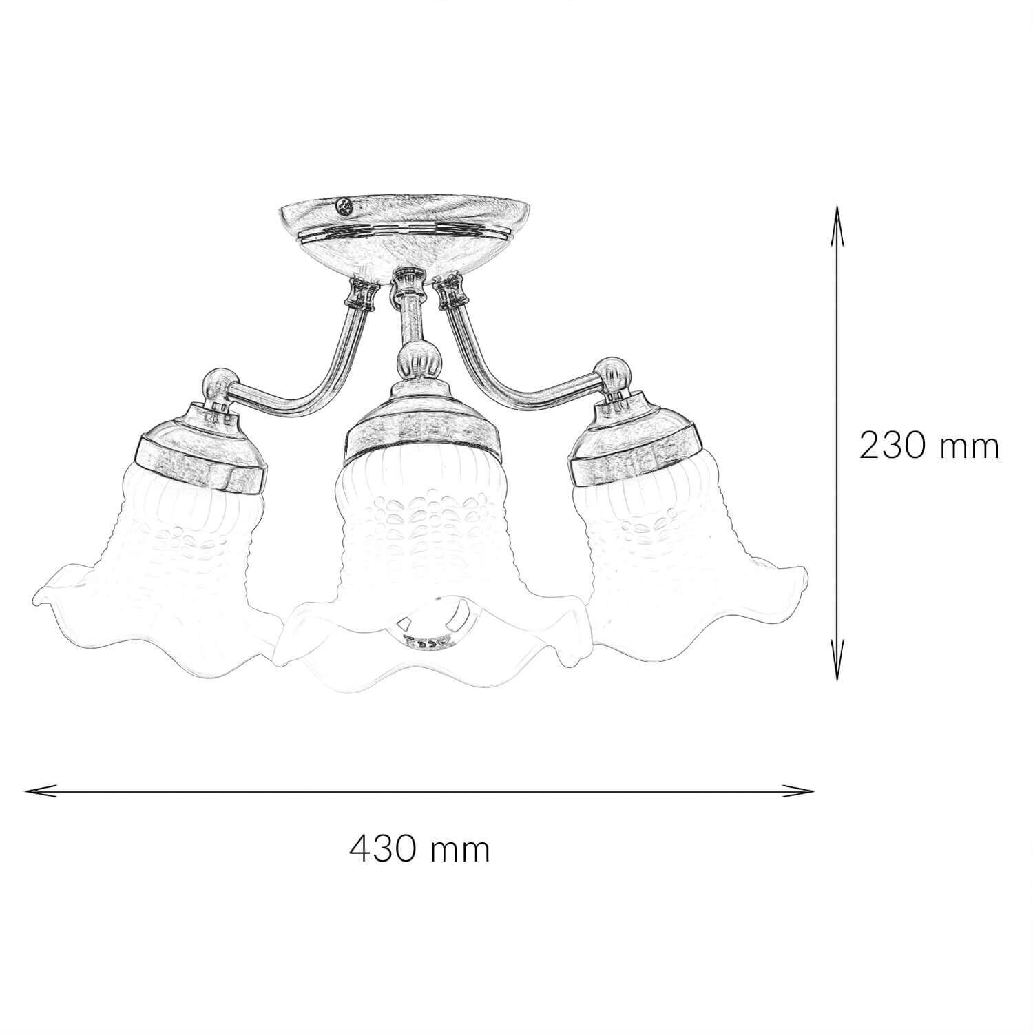 Premium Deckenleuchte Ø36cm 3-Flmg Leuchte