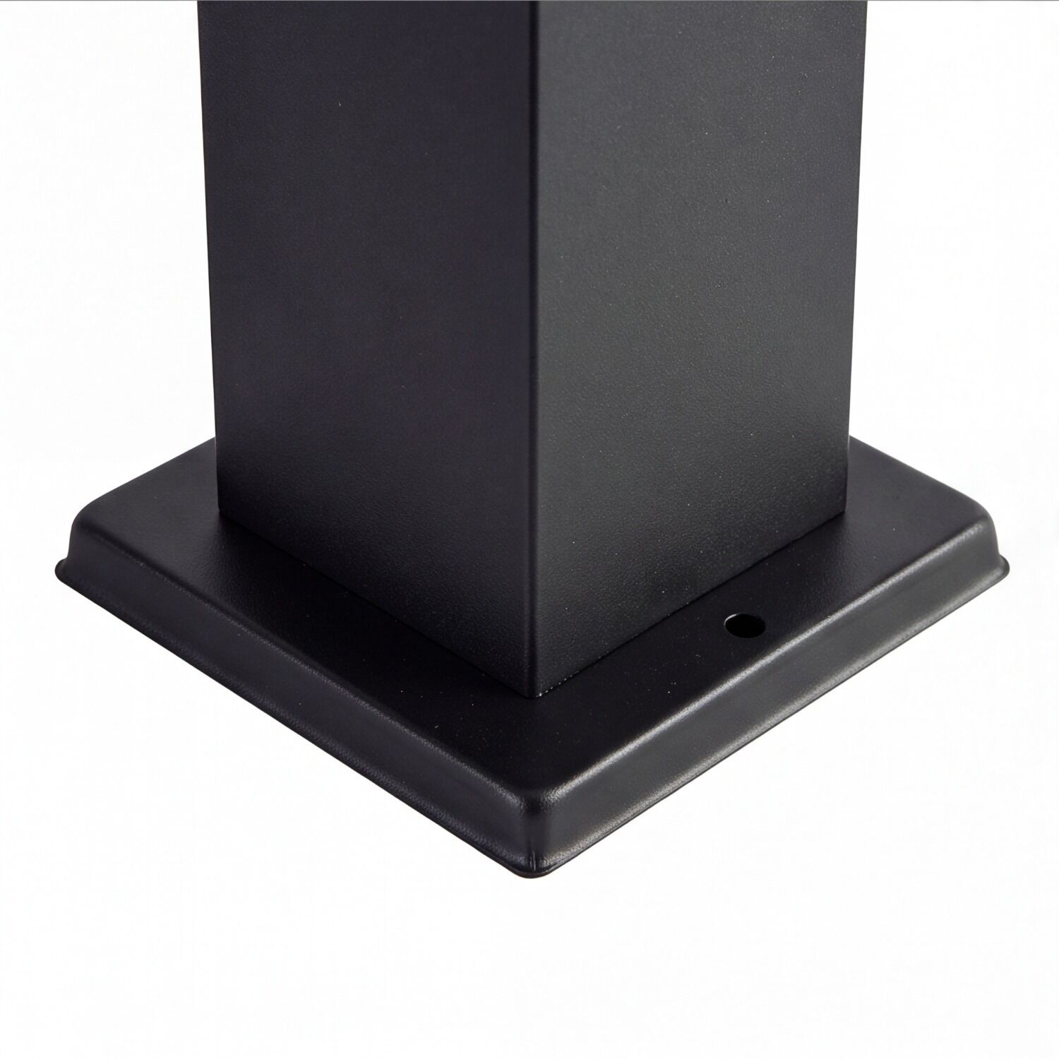 le51402-stehlampe-aussen-modern-e27-ip44-schwarz-weiss-07 bodenplatte, schwarz, metall, quadratisch, basis