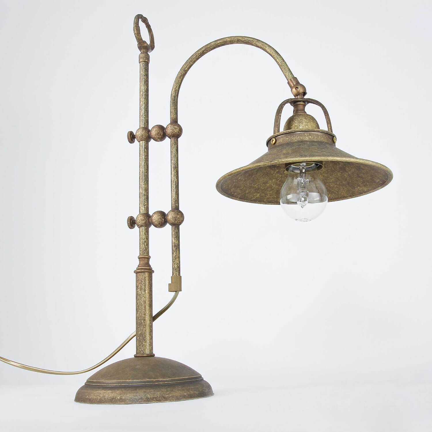 Tischlampe Messing in Antik Bronze Lampe, Bronze, Lampenschirm, Drinnen