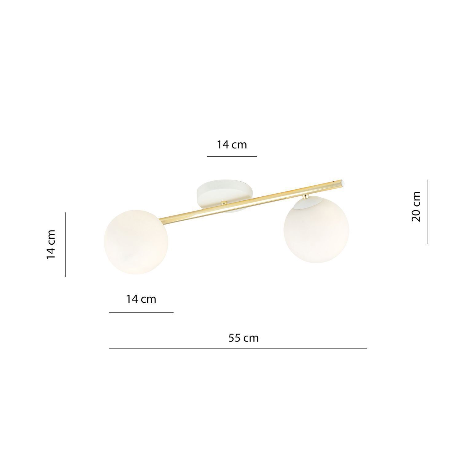 Deckenleuchte Weiß Gold Kugelschirm Glas Metall Deckenleuchte Weiß Gold Kugelschirm Glas Metall