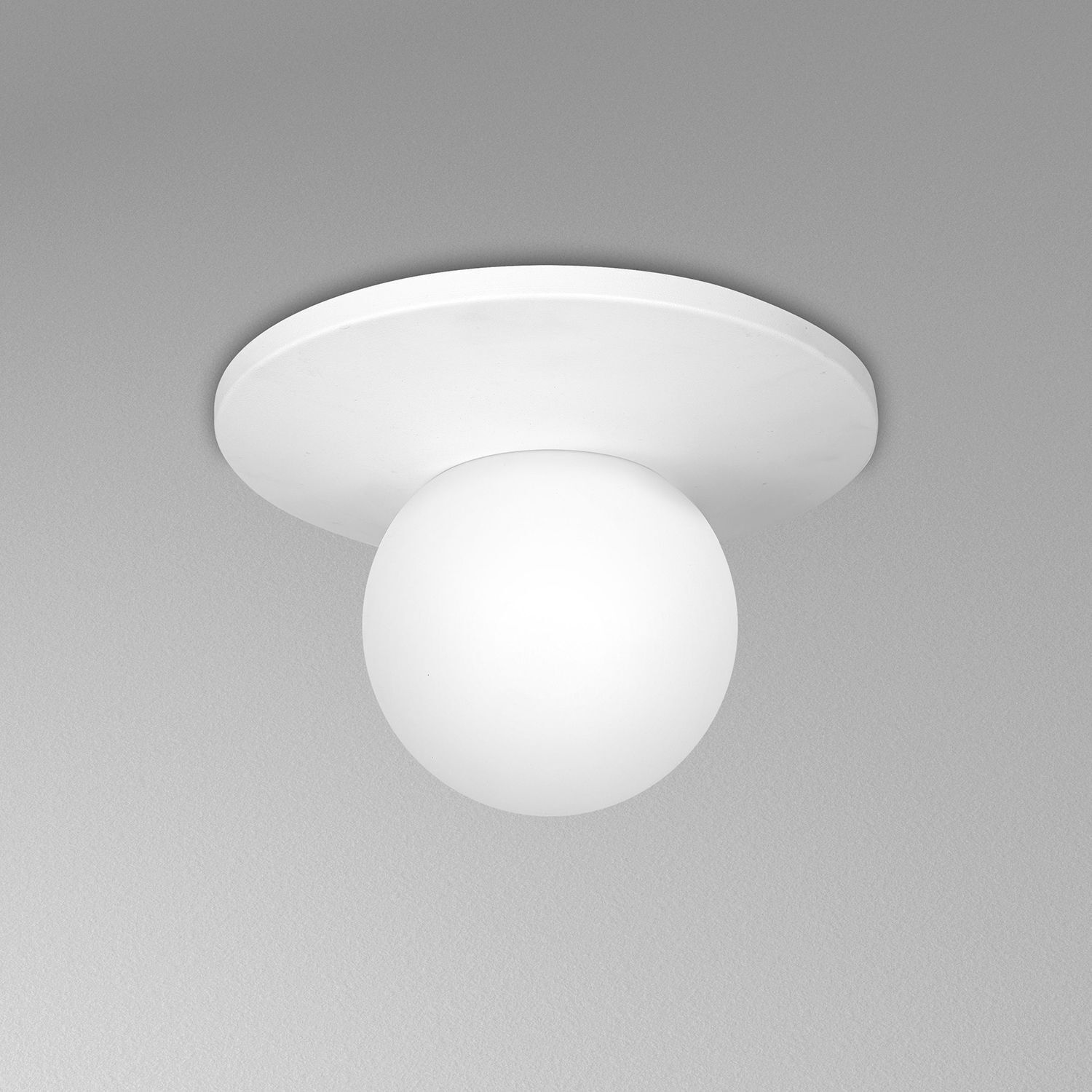 Deckenleuchte Glas Metall Weiß Ø29 cm E14 blendarm