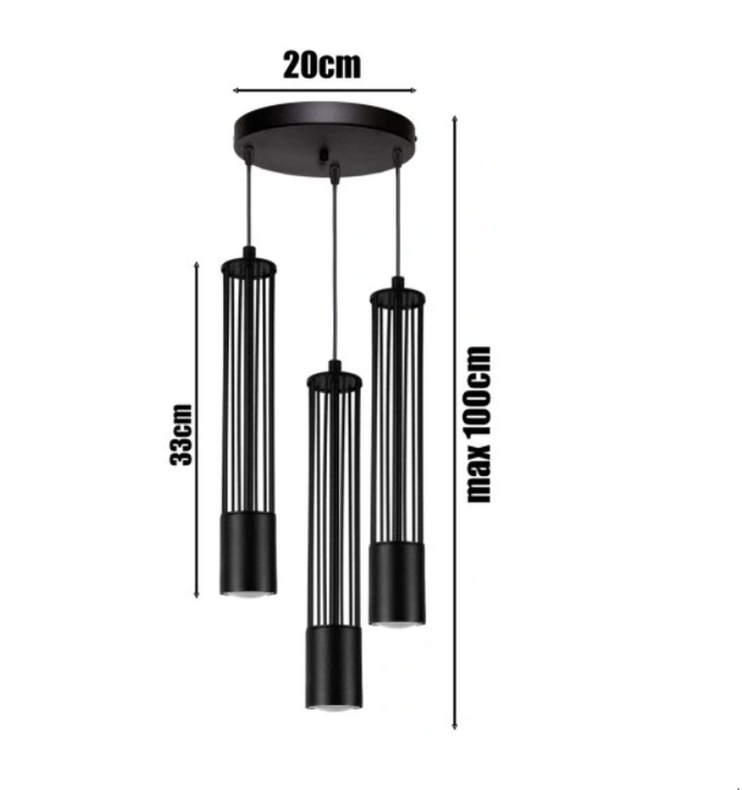 Suspension décorative métal GU10 Ø35 cm rond noir Drinnen, Zimmer, Duscharmatur, Glockenspiel, Musikinstrument